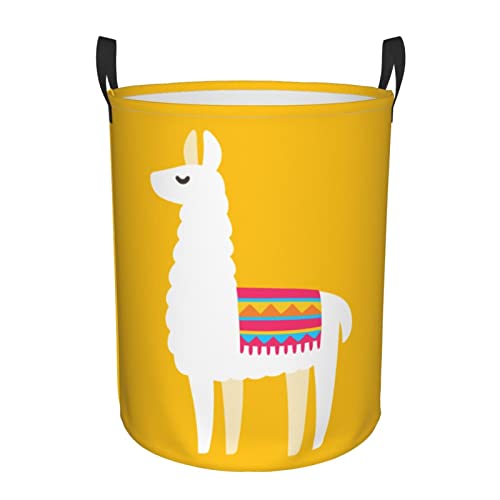 Cute Cartoon Llama Yellow