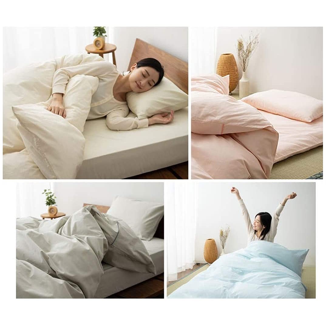 Premium 100% Cotton EMOOR Fitted Sheet for Japanese Futon Mattress - PRESSO Full/Full-Long Size, Made in Japan (Gray) - Soft Tatami Floor Sleeping Mat Cover for Comfortable Home & Guest Room Use