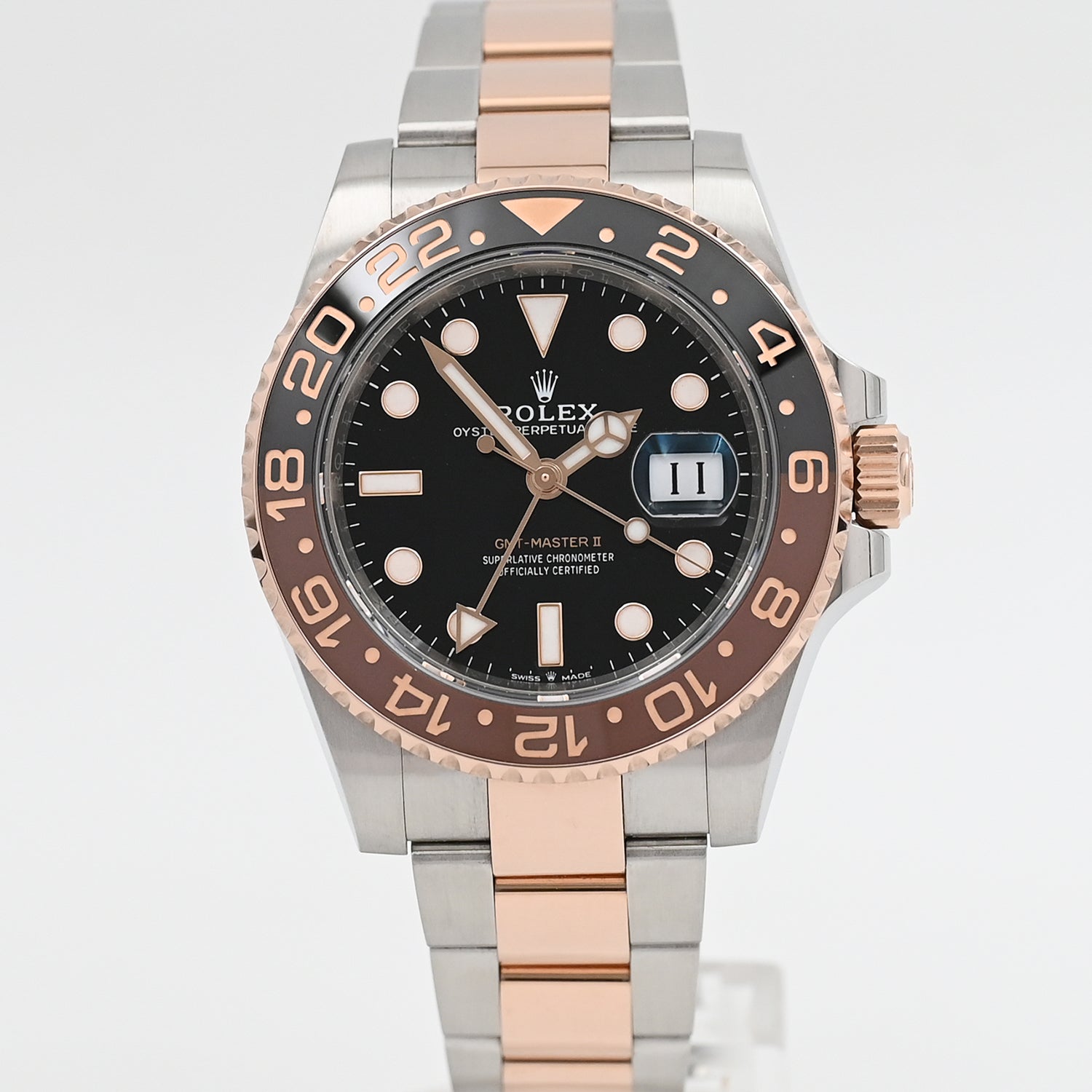 2024 Rolex GMT-Master II Root Beer Watch - Luxury Stainless Steel & Gold Men's Timepiece for Travel & Business