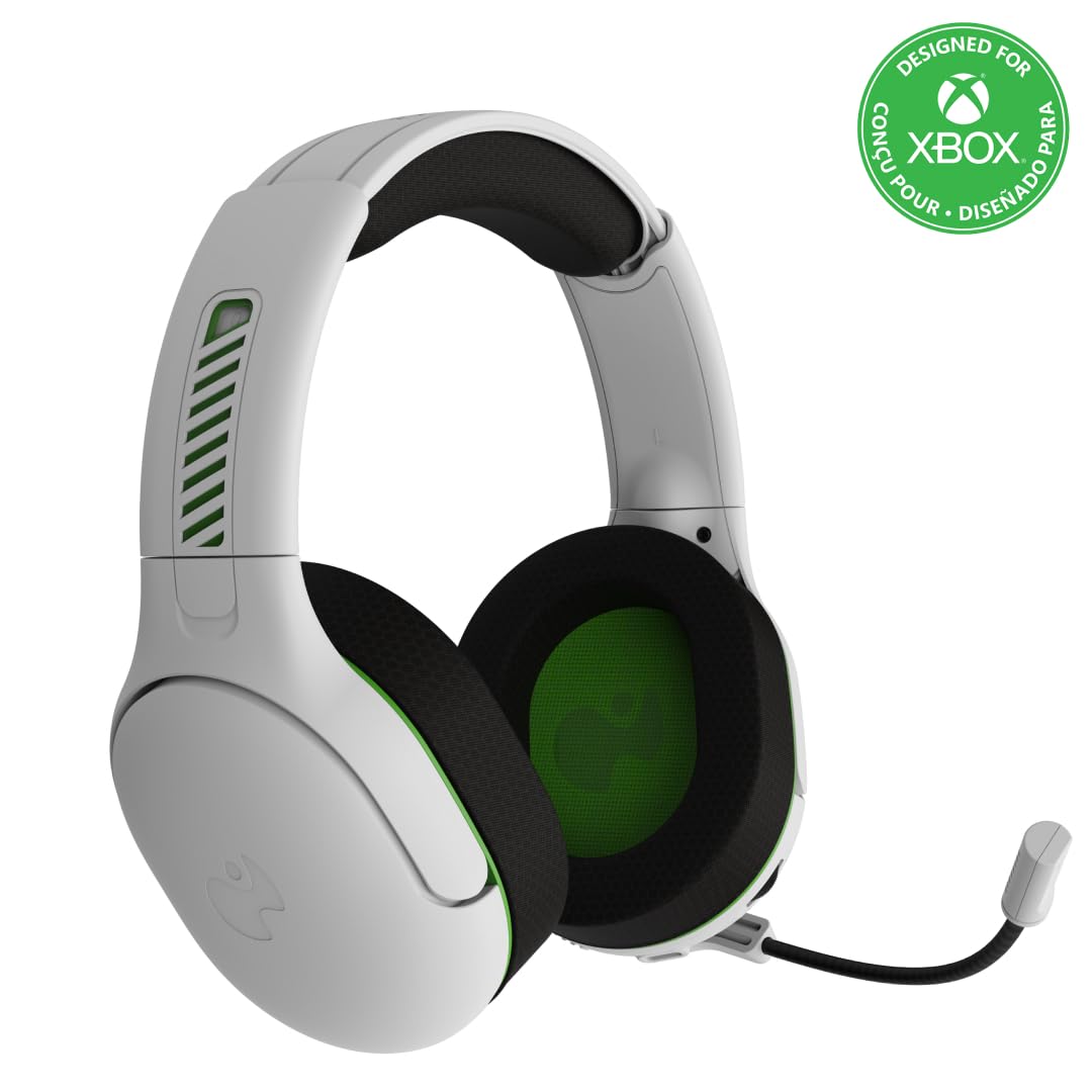 PDP AIRLITE Pro Wireless Gaming Headset with Mic for Xbox Series X|S, Xbox One, Windows 10/11 - White - Perfect for Immersive Gaming and Clear Communication