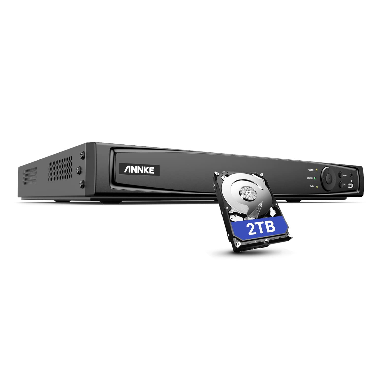 ANNKE 4K 8 Channel NVR Security System with 2TB HDD - 8MP Network Video Recorder for Home & Business Surveillance | Works with 8MP/6MP/5MP/4MP/2MP POE IP Cameras | 24/7 Recording & Remote Access | Ideal for Home Security, Office Monitoring & Property Protection