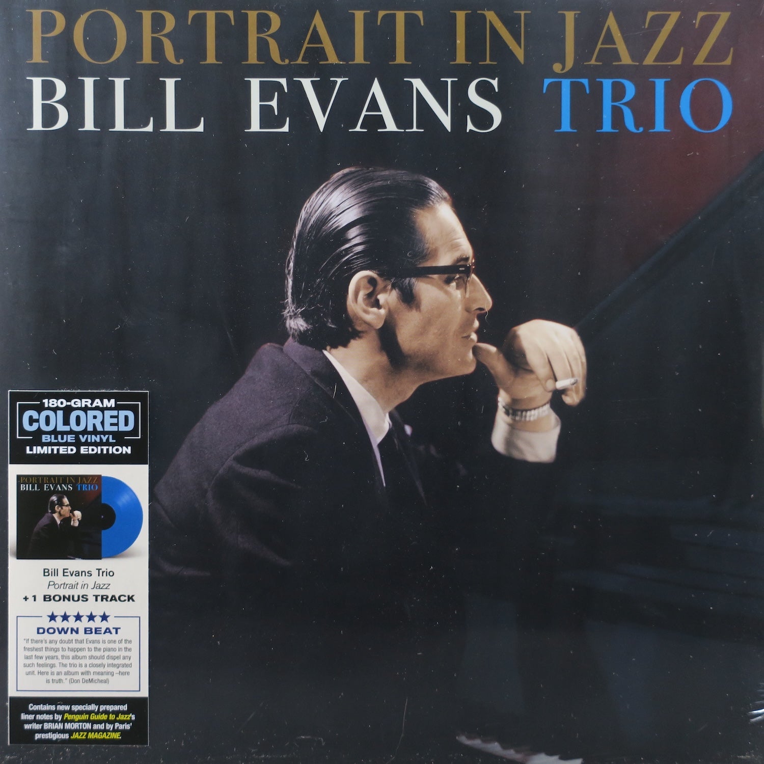 BILL EVANS 'Portrait In Jazz' 180g Blue Vinyl LP Record - Limited Edition Jazz Music for Audiophiles & Collectors - Perfect for Home Listening, Gifts & Music Enthusiasts