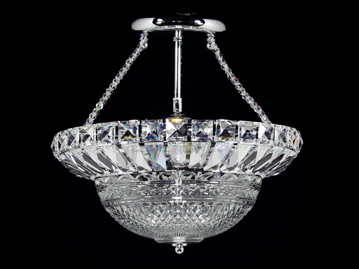 14W Crystal Glass Pendant Light Fixture in Antique Bronze - Elegant Lighting for Dining Room, Bedroom, or Living Room Decor