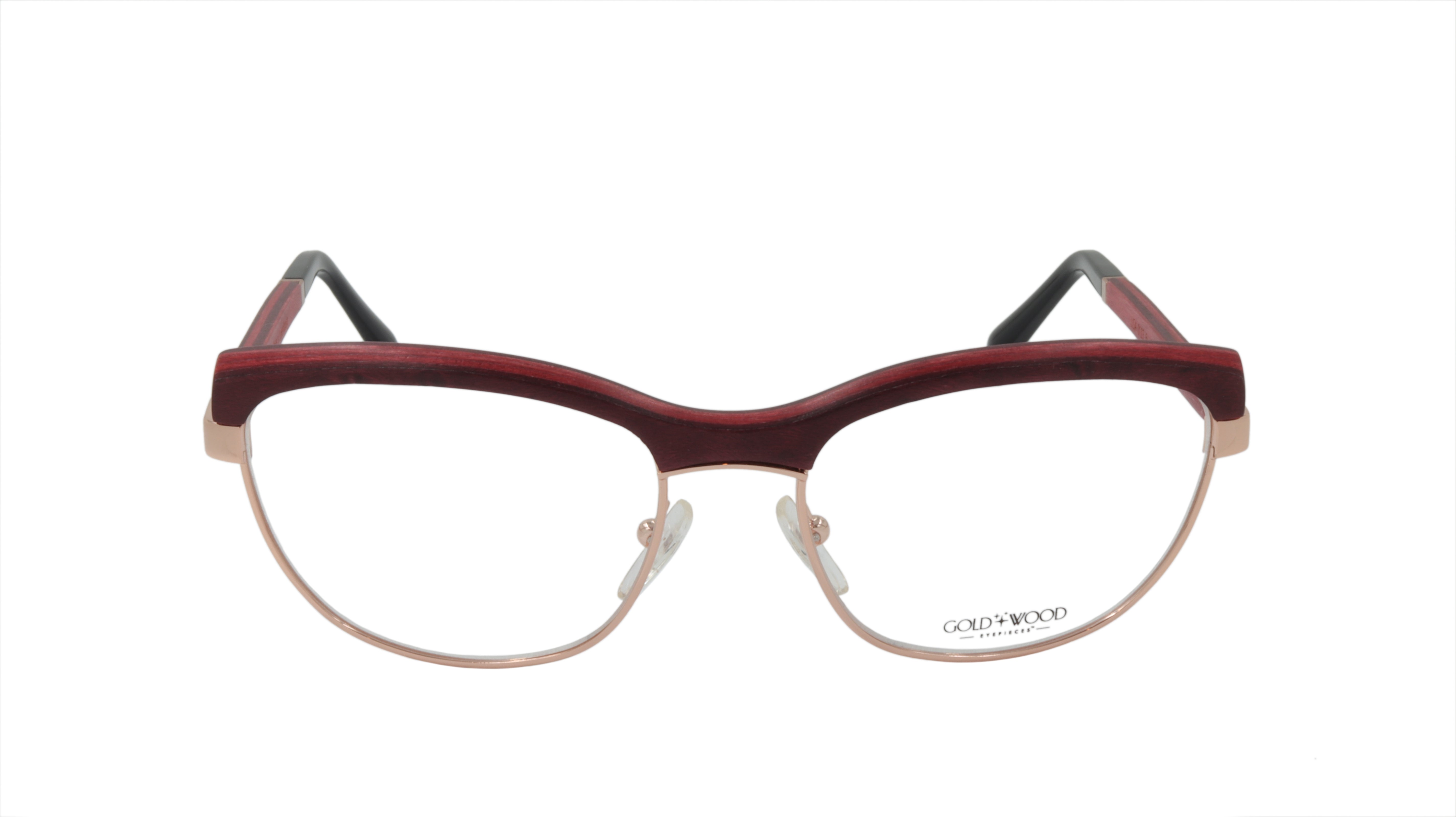 Premium GOLD&WOOD Eyeglasses Frame - Handcrafted Wood & Metal Acetate Blend - Luxembourg Made Lisa 01 & 03 Models - Stylish & Durable for Everyday Wear, Office & Outdoor Activities