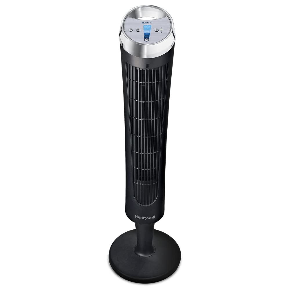 Honeywell QuietSet Tower Fan with Remote Control - 5 Speed Settings, 75° Oscillation, Timer Function - Ideal for Bedroom, Office & Living Room Cooling