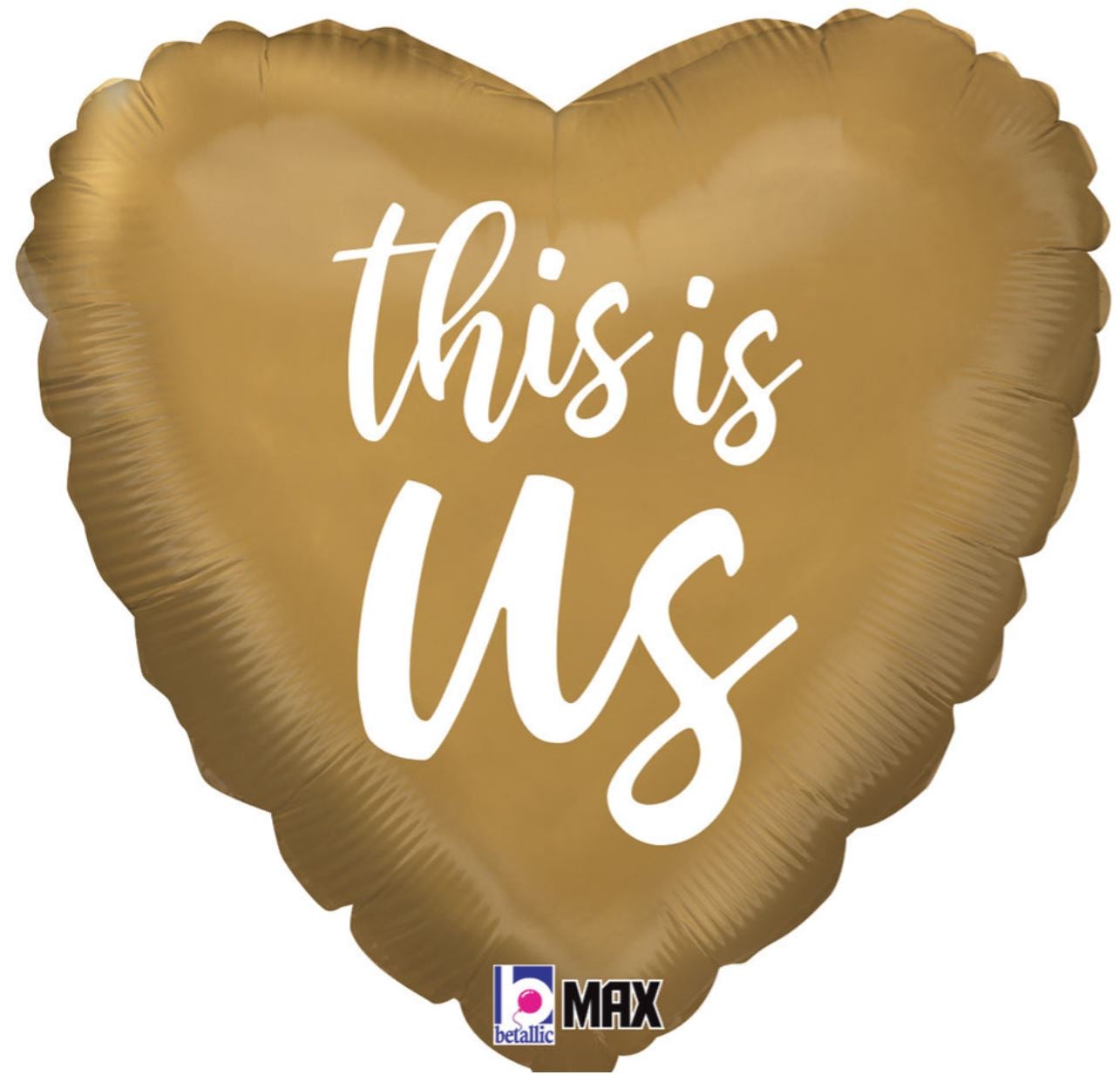 This Is Us 18-Inch Gold Heart Foil Balloon for Birthday Party Decorations, Anniversary Celebrations & Romantic Events