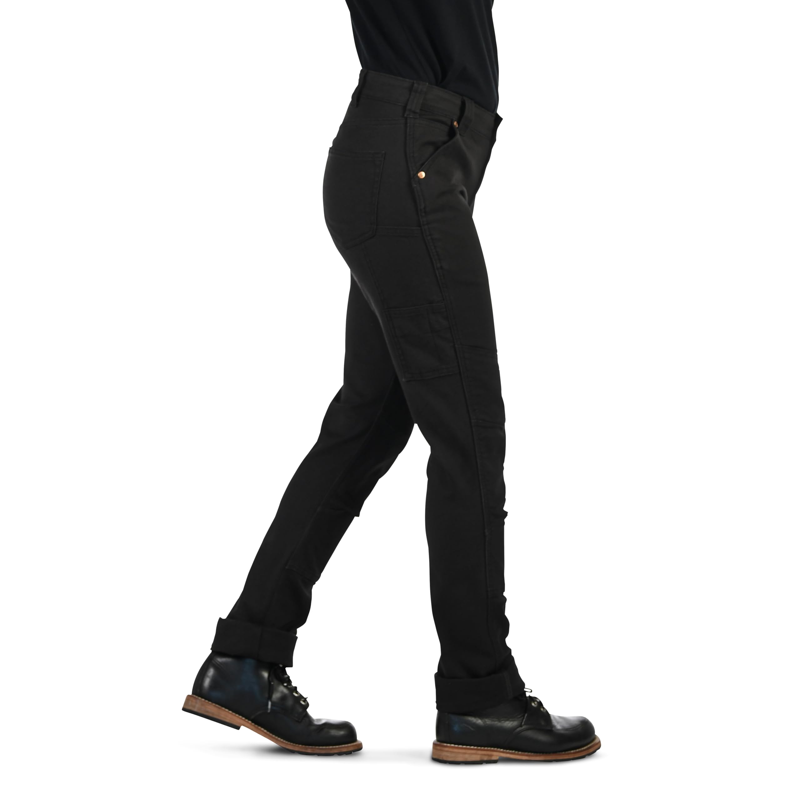 Dovetail Workwear Women's Straight Fit Pants with 8 Pockets & Tool Loop - Durable Work Pants for Construction, Landscaping & Outdoor Jobs
