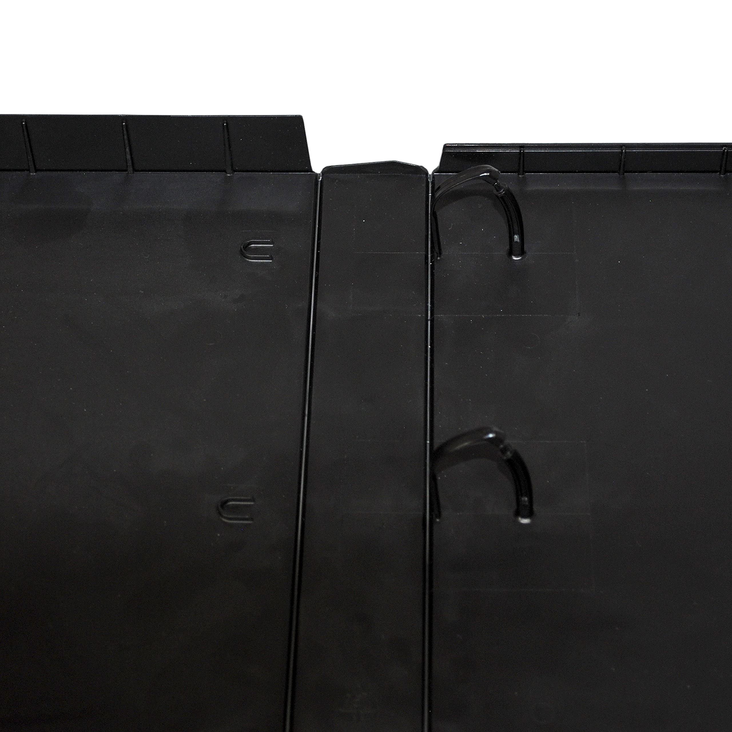 UniKeep 3 Ring View Binder - Fully Enclosed Binder Case in White, Clear or Black - Multiple Spine Widths (1.5 Inch, Pack of 3, Black) - Perfect for School, Office & Document Organization