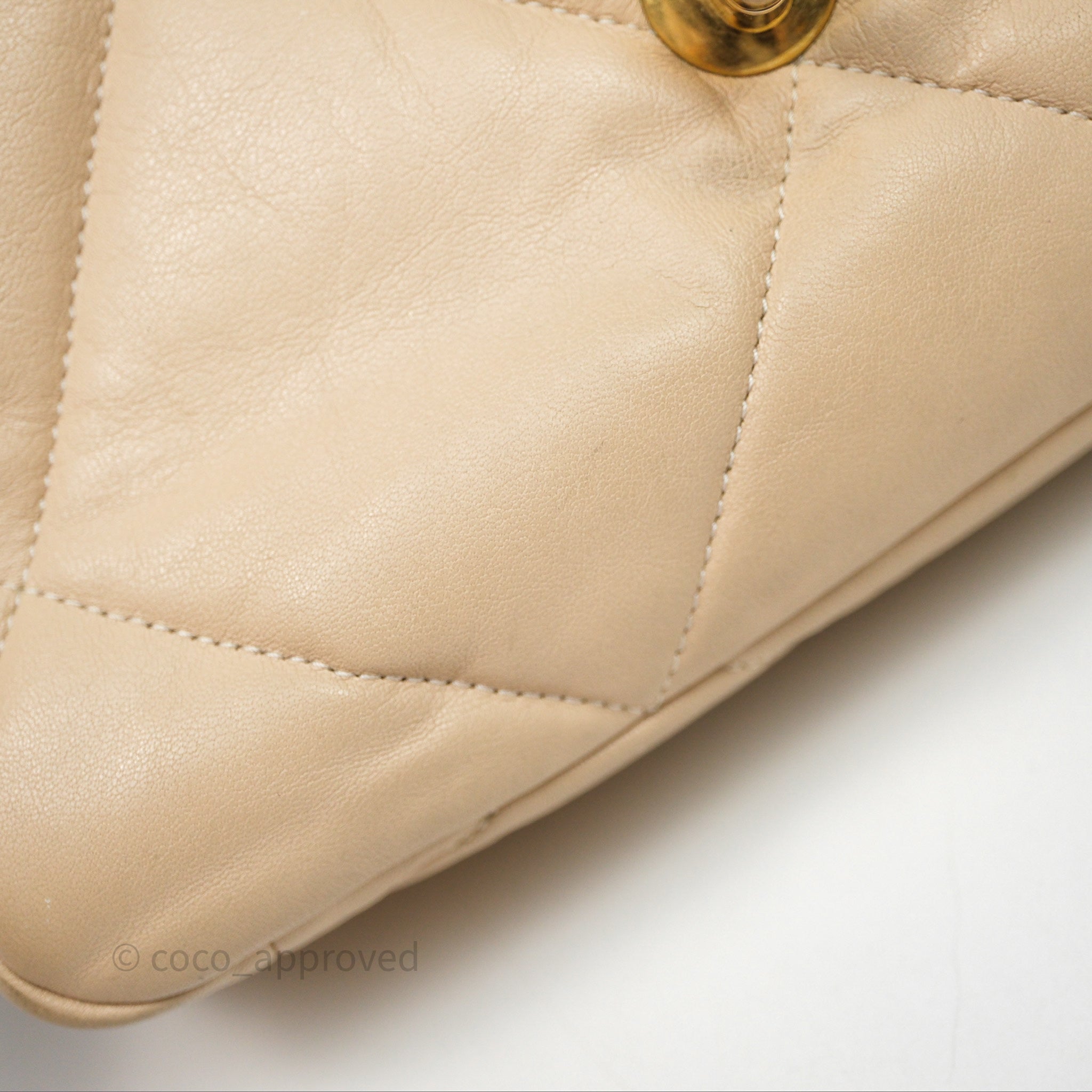 Chanel 19 Small Beige Mixed Hardware Flap Bag - Luxury Designer Handbag for Women | Perfect for Everyday Use, Work & Special Occasions