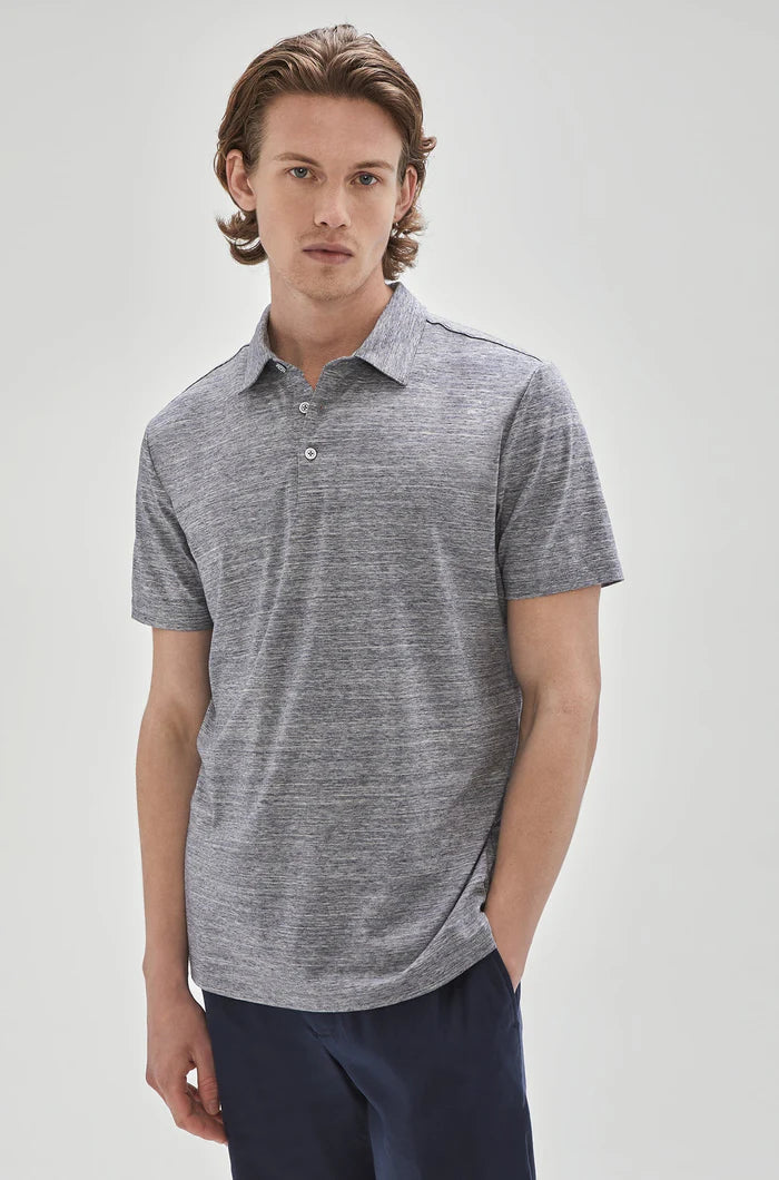 Robert Barakett Heathered Short Sleeve Polo Shirt for Men - Breathable Cotton Blend Casual & Business Wear - Perfect for Golf, Office & Summer Outings