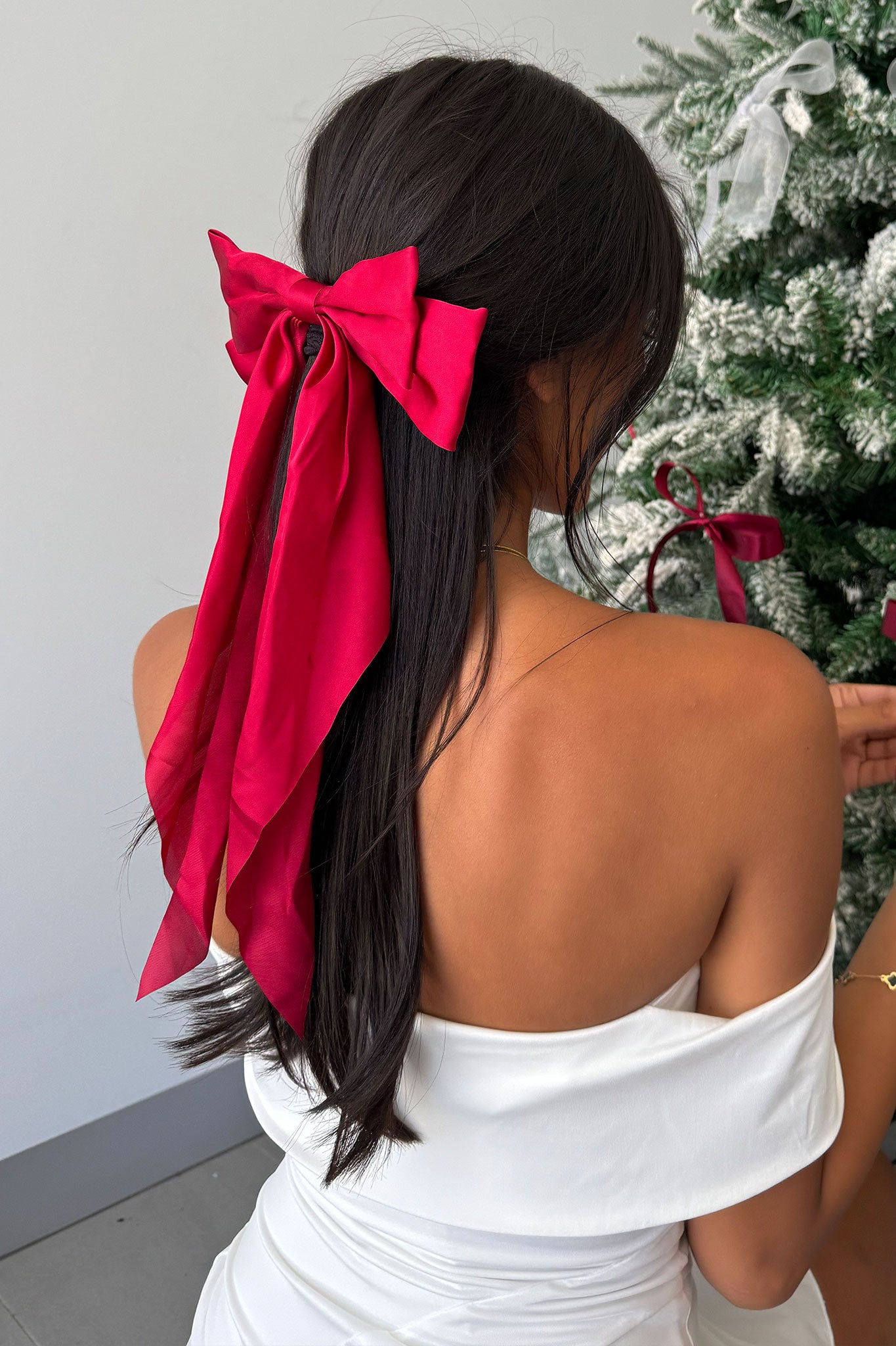 Elara Bow Red 1 - Elegant Hair Accessory for Women & Girls | Perfect for Weddings, Parties & Special Occasions