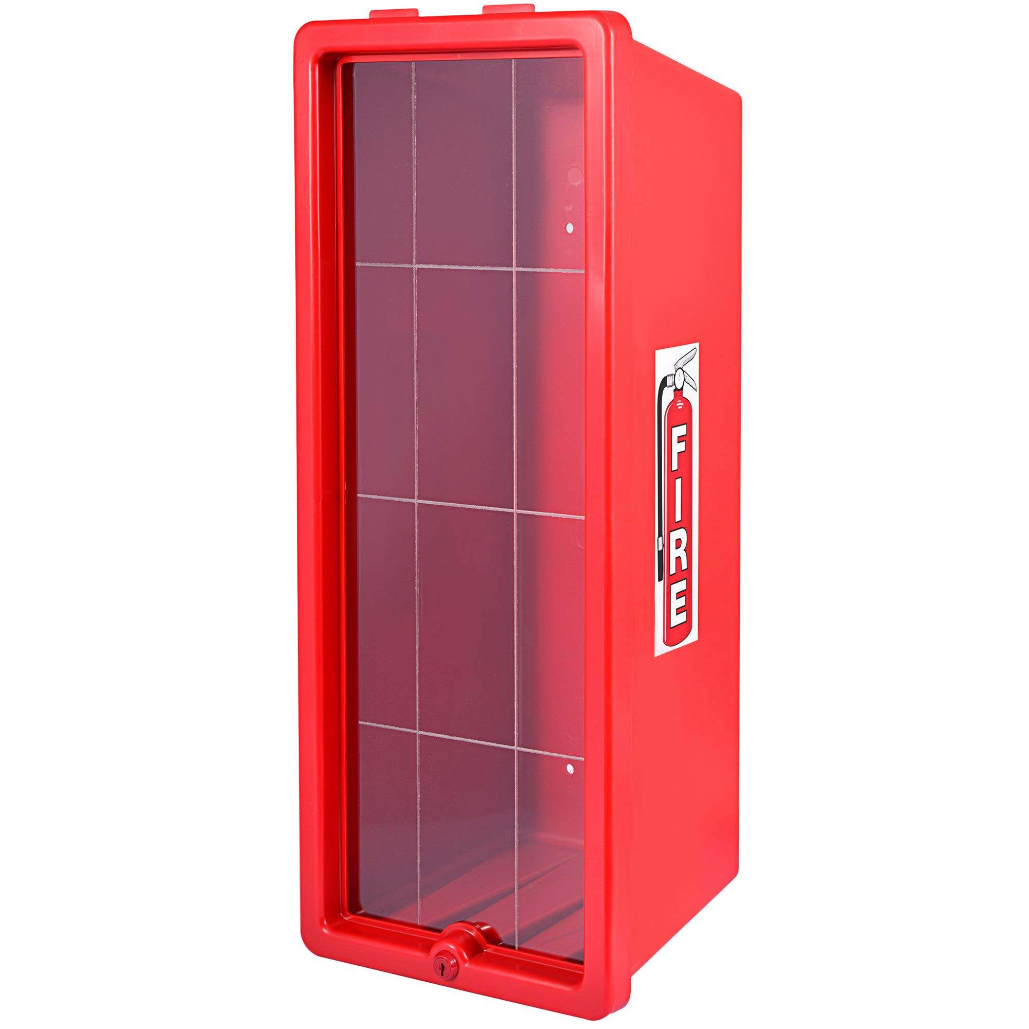 20 lb. Red Surface-Mounted Fire Extinguisher Cabinet - Wall Mount Storage for Indoor/Outdoor Use | Perfect for Homes, Offices & Commercial Buildings