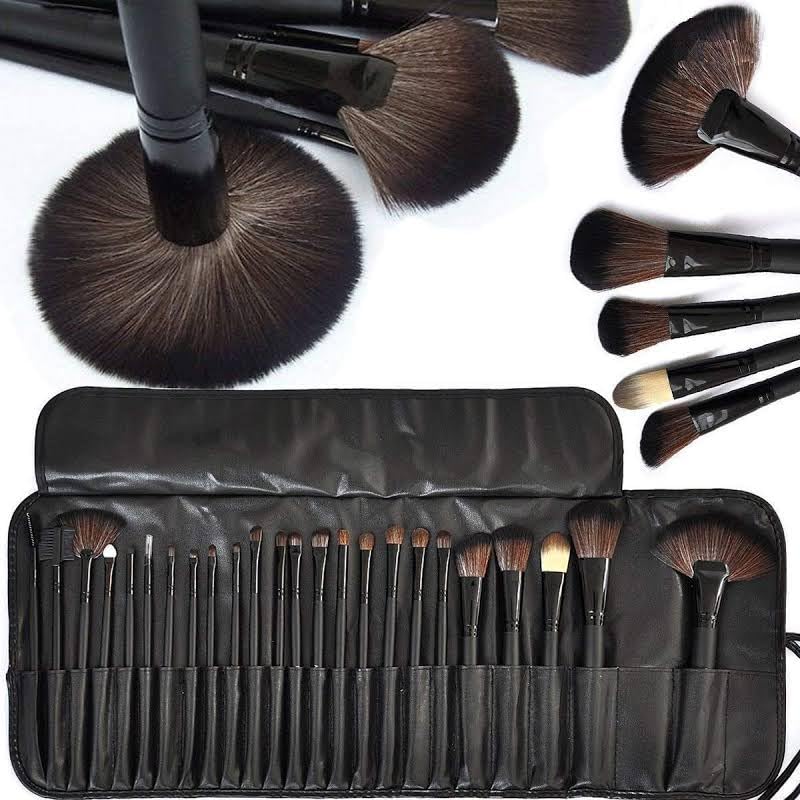 Premium Synthetic Makeup Brushes Set for Foundation & Eyeshadow - Home & Travel Use