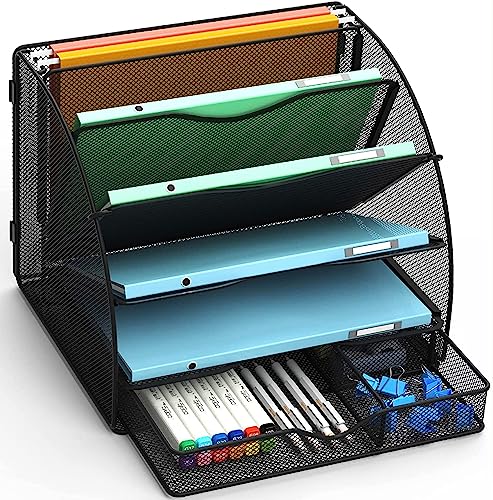 Fan Shaped Desk File Organizer