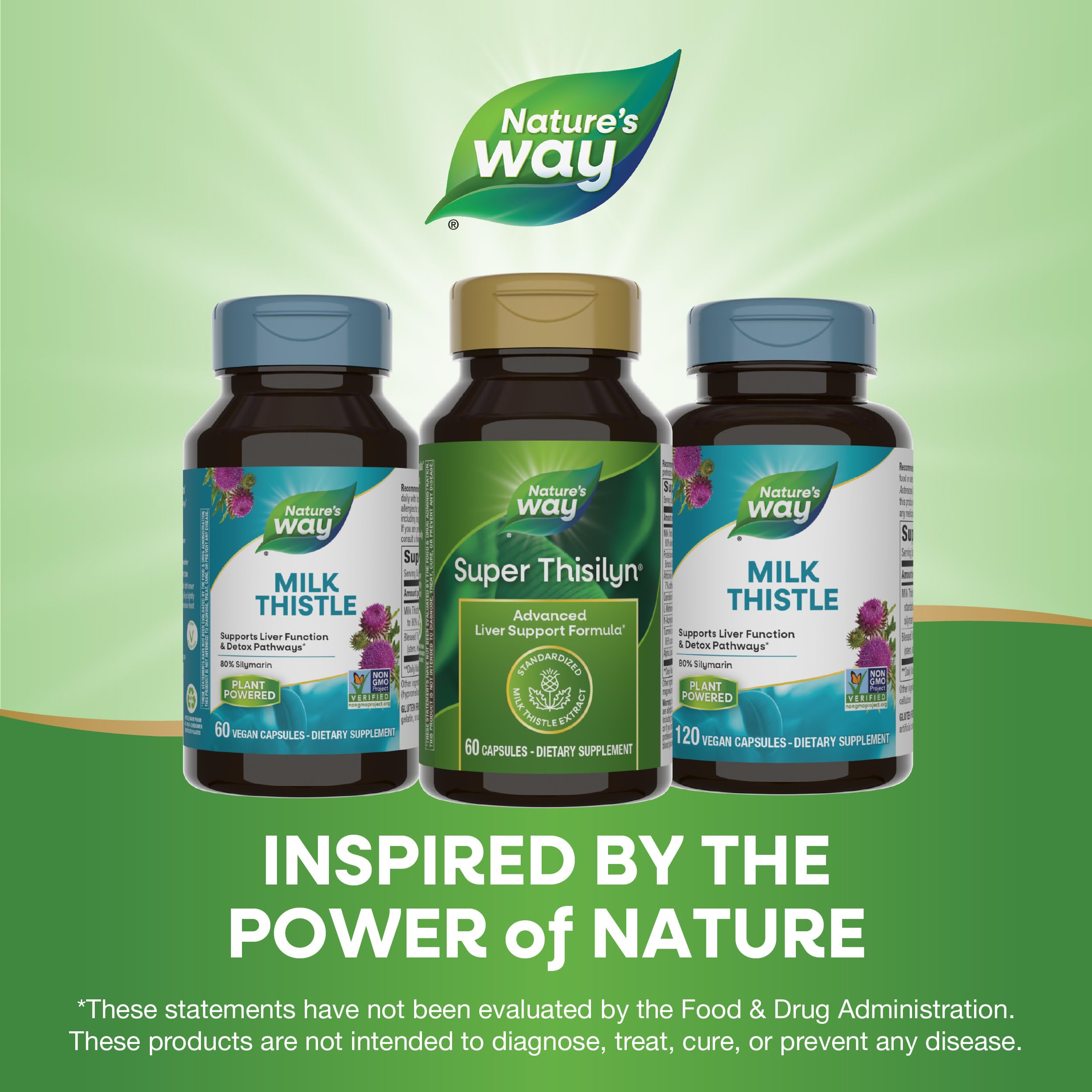Nature's Way Super Thisilyn Advanced Liver Support Formula with Milk Thistle Extract - 60 Capsules, Gluten-Free Supplement for Detox & Liver Function Support (Packaging May Vary) | Ideal for Daily Wellness, Detox Programs & Liver Health Maintenance