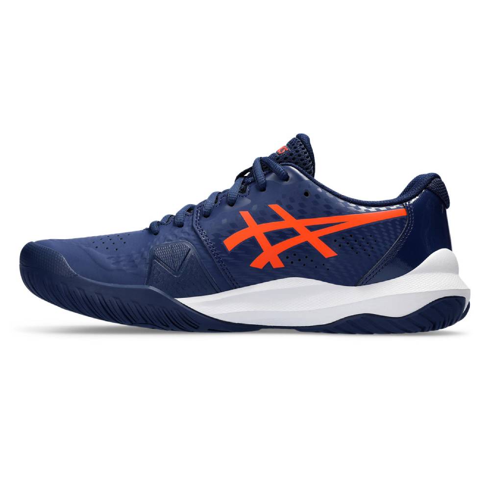 ASICS Gel Challenger 14 Men's Tennis Shoes - Lightweight Performance Court Shoes for Men with Shock Absorption (Blue/Orange) | Ideal for Competitive Tennis Matches & Training Sessions