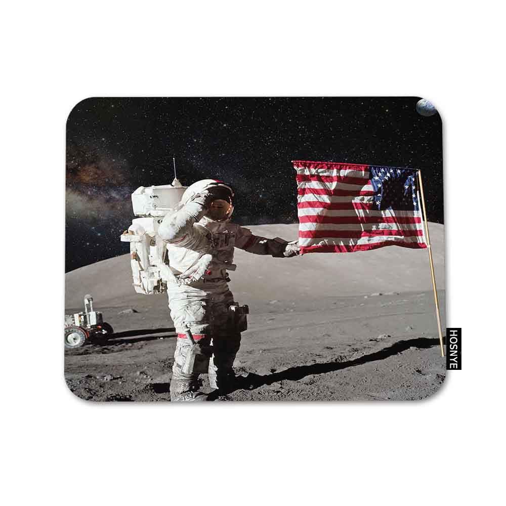 Premium Anti-Slip Astronaut Mouse Pad - Square Rubber Gaming Mousepad with Lunar Landing Design for Office, Laptop & PC - Perfect for Gamers, Professionals & Kids (Home, Office, Gaming Setup)