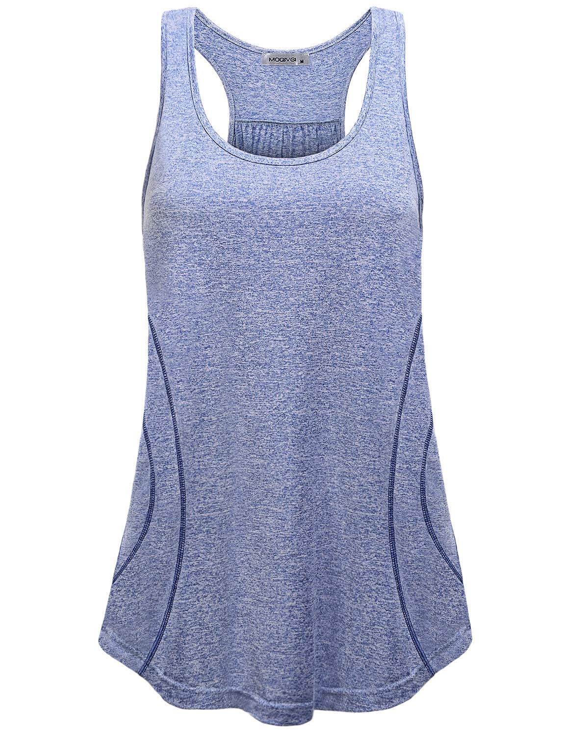 MOQIVGI Women's Sleeveless Racerback Tank Top - Loose Fit Workout Shirt for Yoga, Running & Gym - Breathable Athletic Wear for Fitness & Casual Wear