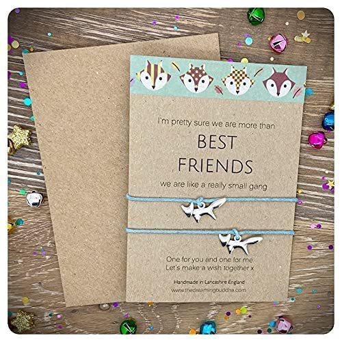 Fox Charm Wish Bracelet Set - Matching Friendship Bracelets for Best Friends, Sisters & Couples - Perfect for Birthdays, Anniversaries & Gifts