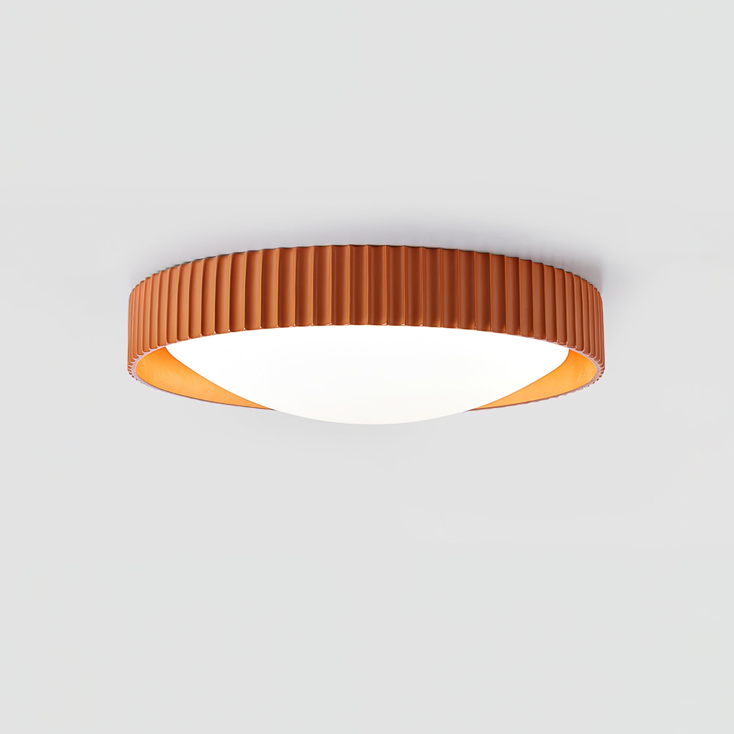 Modern LED Ceiling Light Fixture - Lunaire Brushed Nickel Flush Mount for Bedroom, Living Room & Kitchen - Energy Efficient Dimmable Lighting for Home Decor