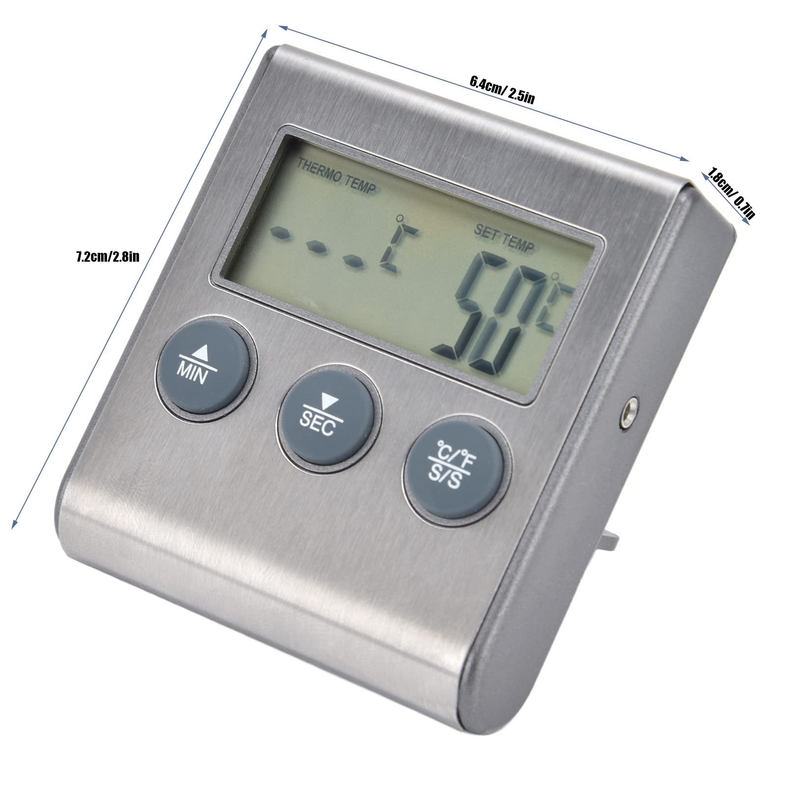 Digital Touchscreen Meat Thermometer - Waterproof, High Accuracy, Rustproof Cooking Thermometer for Grilling, BBQ, Baking & Kitchen Use