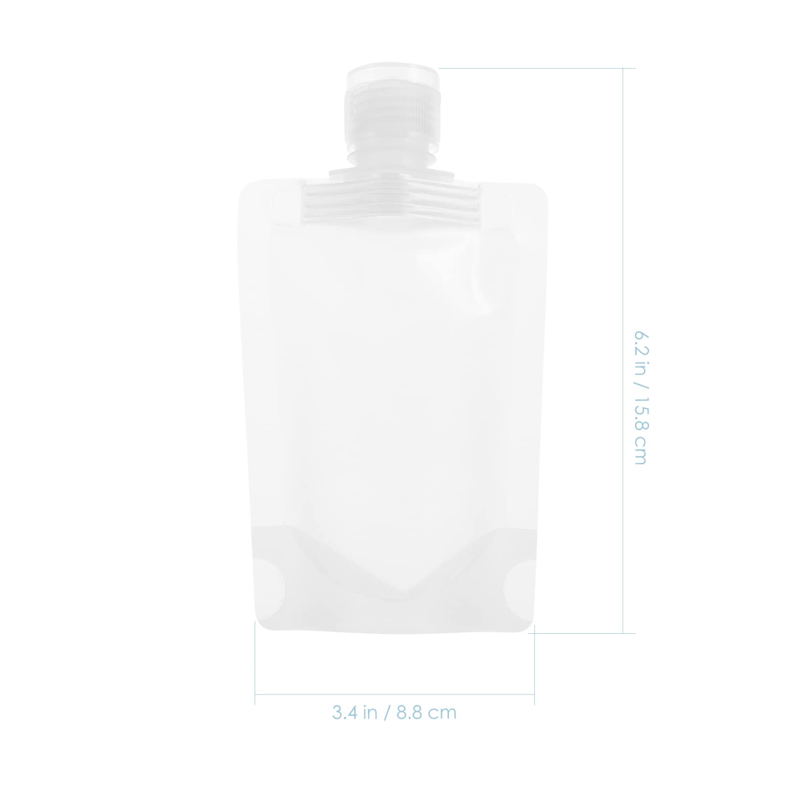 20Pcs Travel Empty Squeeze Bags - Matte Cosmetic Dispenser Bottles for Lotion, Makeup & Skincare - Reusable Travel Pouches for Toiletries, Pet Grooming & Clamshell Storage (White) - Perfect for Air Travel, Gym & Daily Organizing