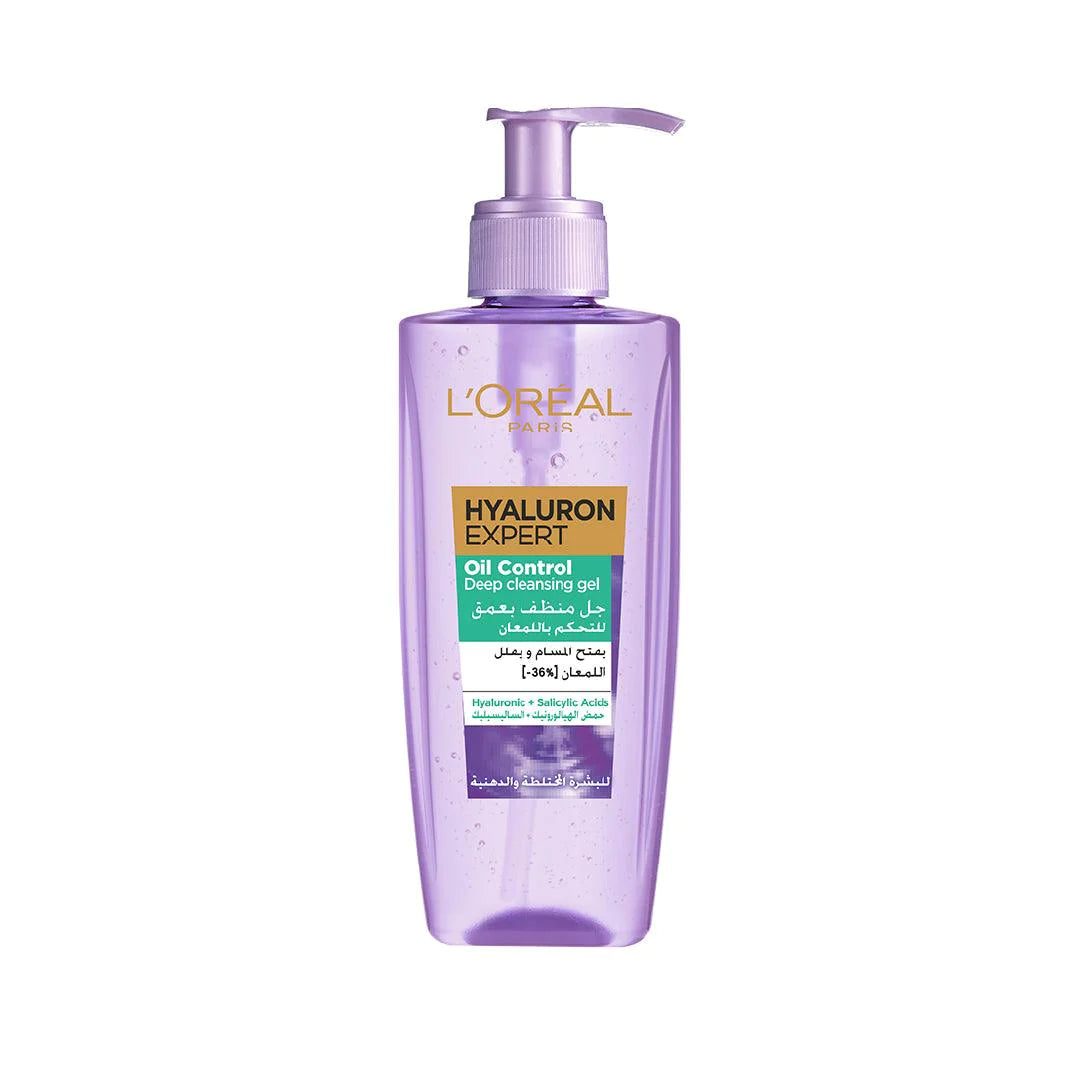 Hyaluron Expert Oil Control Deep Cleansing Gel - Oil-Free Face Wash for Acne & Oily Skin - Perfect for Daily Skincare Routine & Post-Workout Cleansing