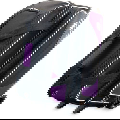 Premium Ebonite Transport Double Roller Bowling Bag - Purple | Heavy-Duty Bowling Ball Carrier with Wheels | Perfect for League Play & Tournament Travel