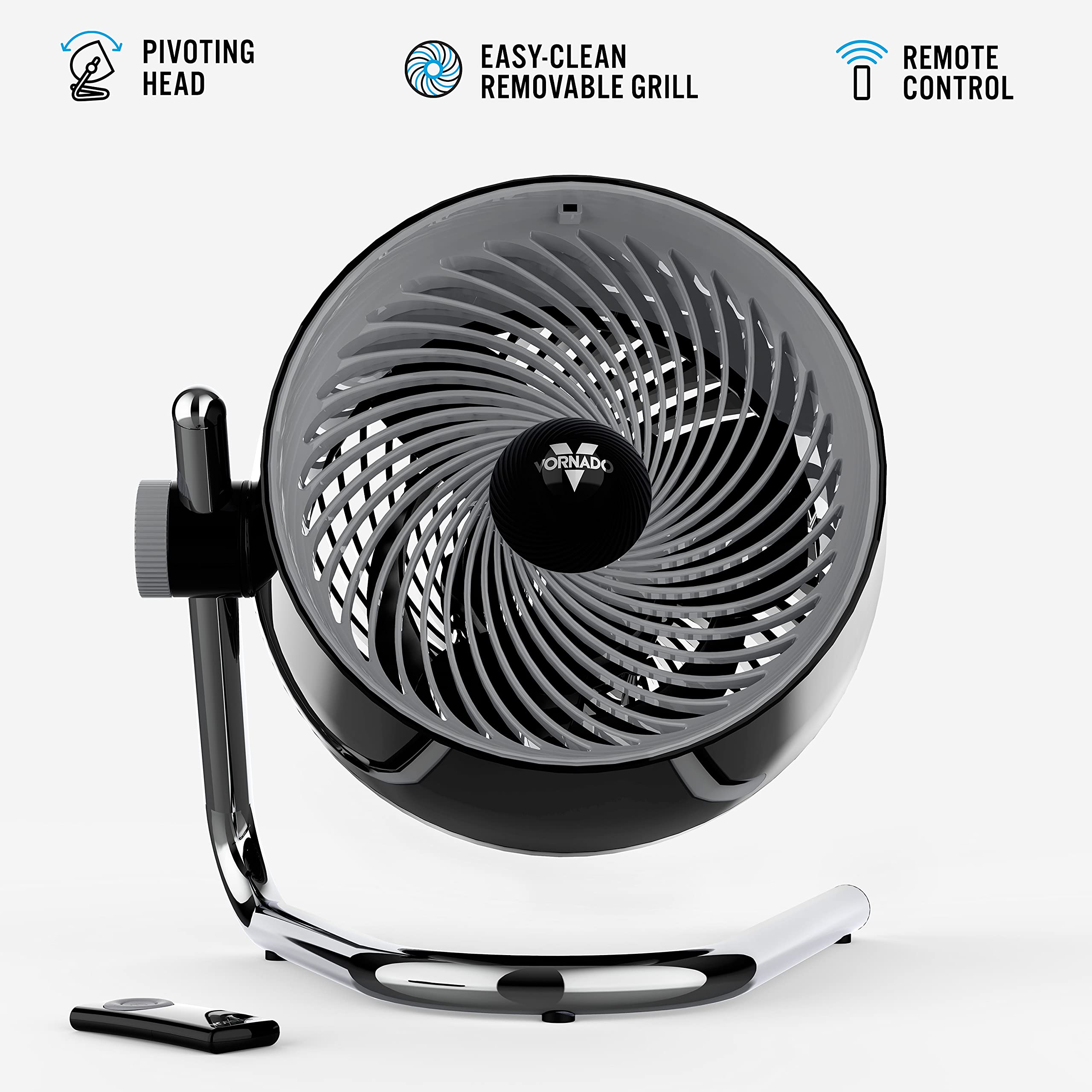 Vornado Pivot6 Whole Room Air Circulator Fan with Remote Control - Quiet Personal Cooling Fan for Home & Office - Copper Finish - Perfect for Bedroom, Living Room & Workspace