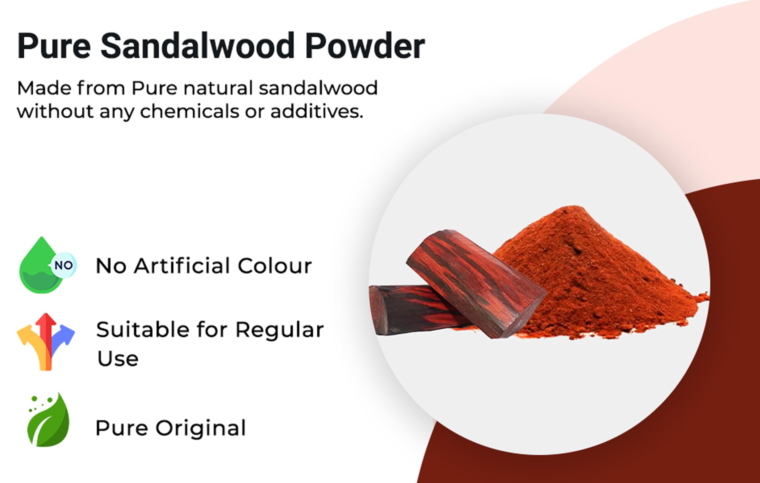 Pure Red Sandalwood Powder (Rakt Chandan) - 50g Natural Lal Chandan for Skin Care, Ayurvedic Beauty & Pooja Rituals | Glowing Complexion & Spiritual Ceremonies