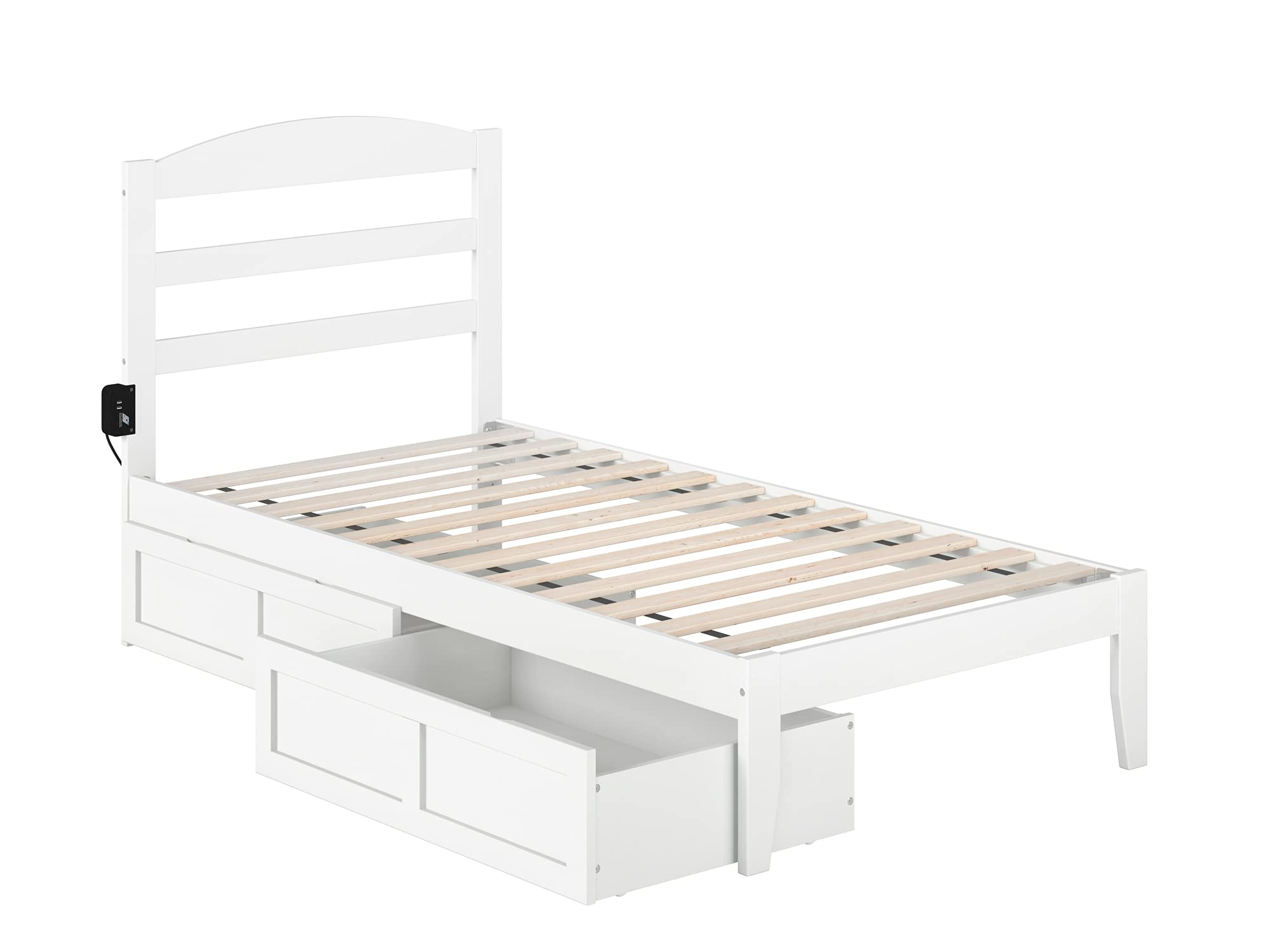 Warren Twin Platform Bed with Storage & USB Charger for Bedroom