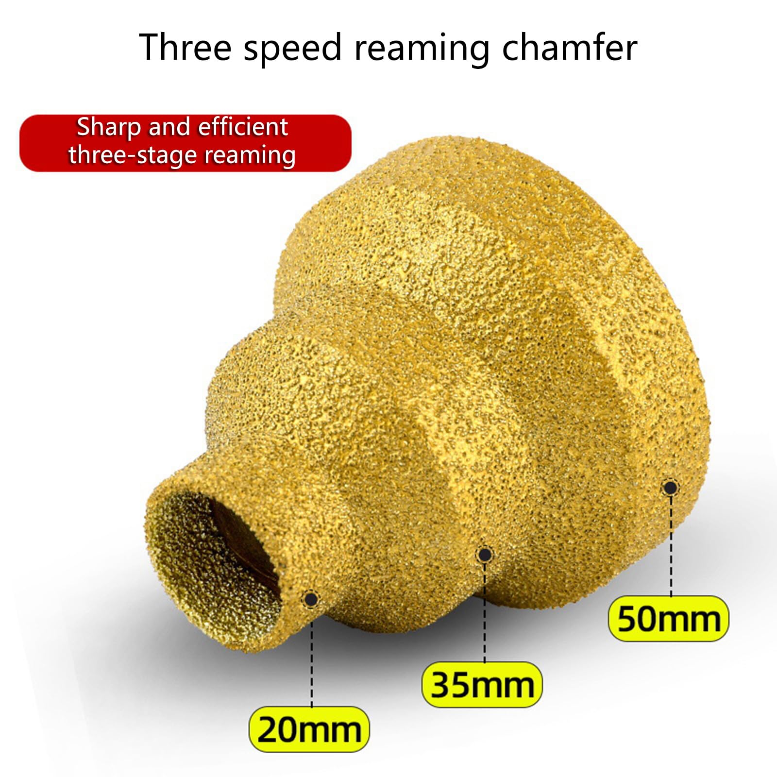 Diamond Coated Step Drill Bit 20-35-50mm | Straight Grooved Pagoda Hole Cutter | Cone Drill Bit for Metal, Wood & Plastic | Perfect for DIY Projects & Professional Use