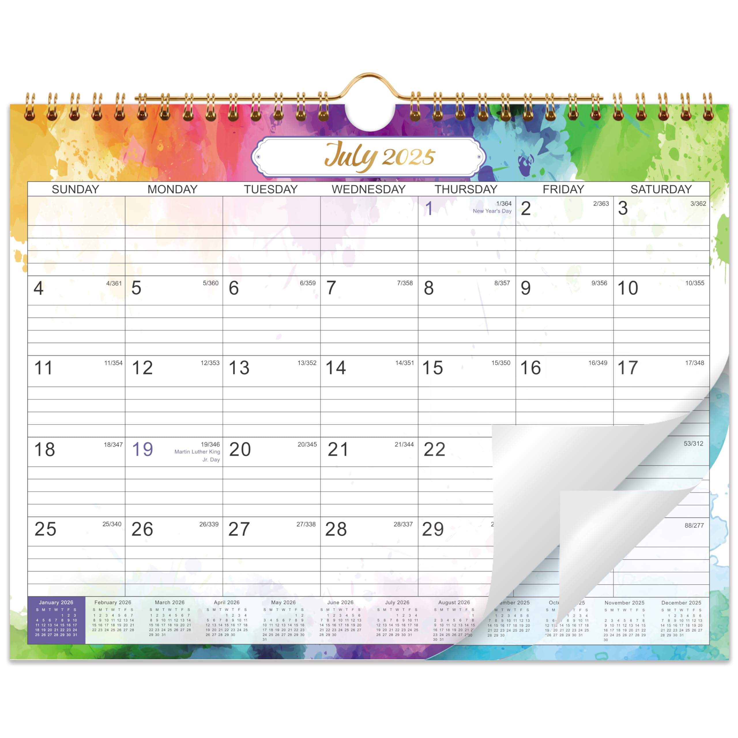 2025-2026 18-Month Wall Calendar | July 2025 - December 2026 | Large 11
