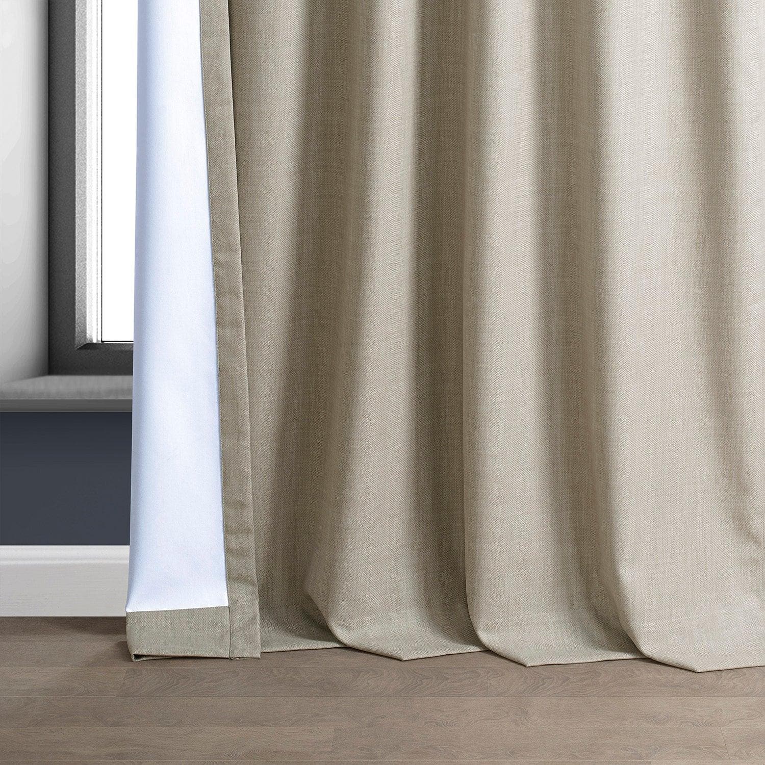 Light Beige Blackout Curtains for Bedroom - Premium Linen Thermal Insulated Drapes for Hotels & Home Decor - Noise Reducing & Energy Efficient Window Treatments for Living Room & Nursery