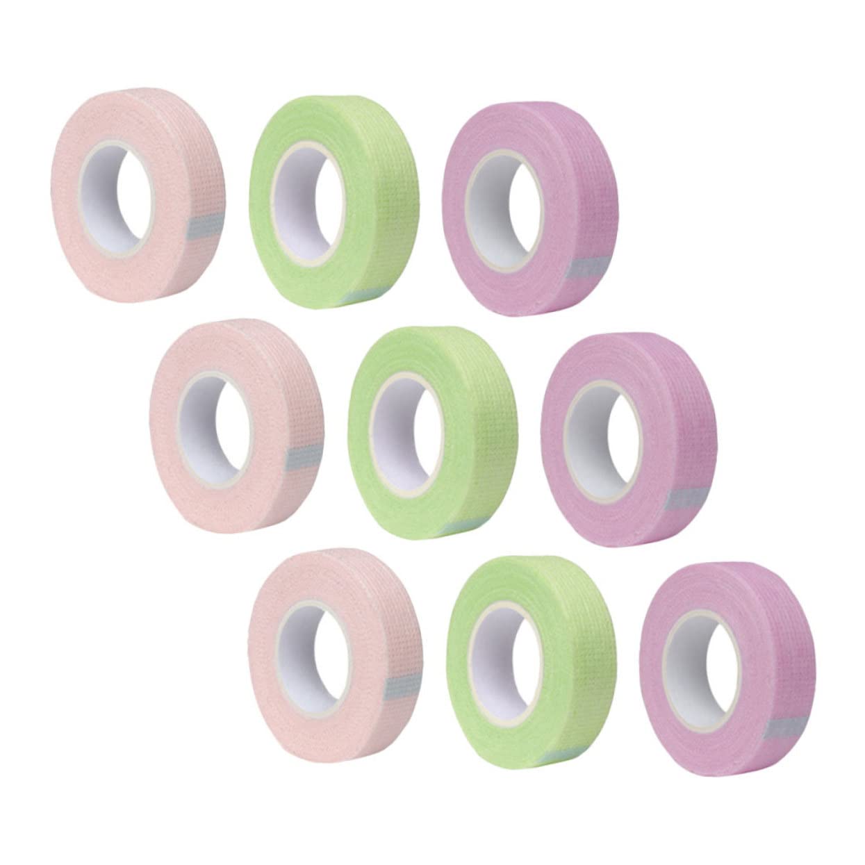 Minkissy 9 Rolls Green Eyelash Extension Tape - DIY Lash Lift & False Lash Adhesive Tape for Professional Salon & Home Use - Skin Protective Lash Isolation Stickers for Eye Makeup Application
