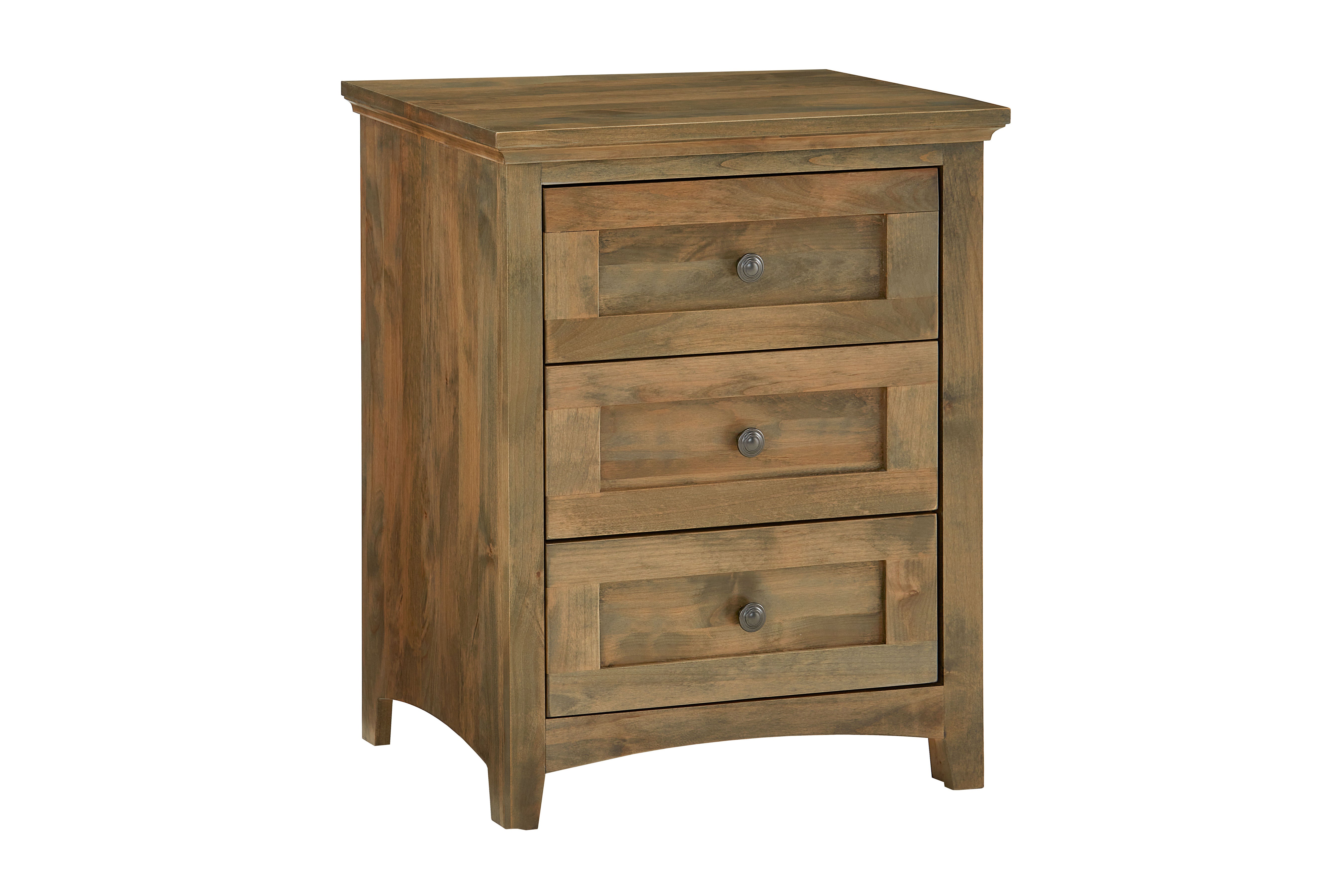 Emmerson 3-Drawer Wide Nightstand - Modern Bedside Table with Spacious Storage for Bedroom, Living Room, or Guest Room