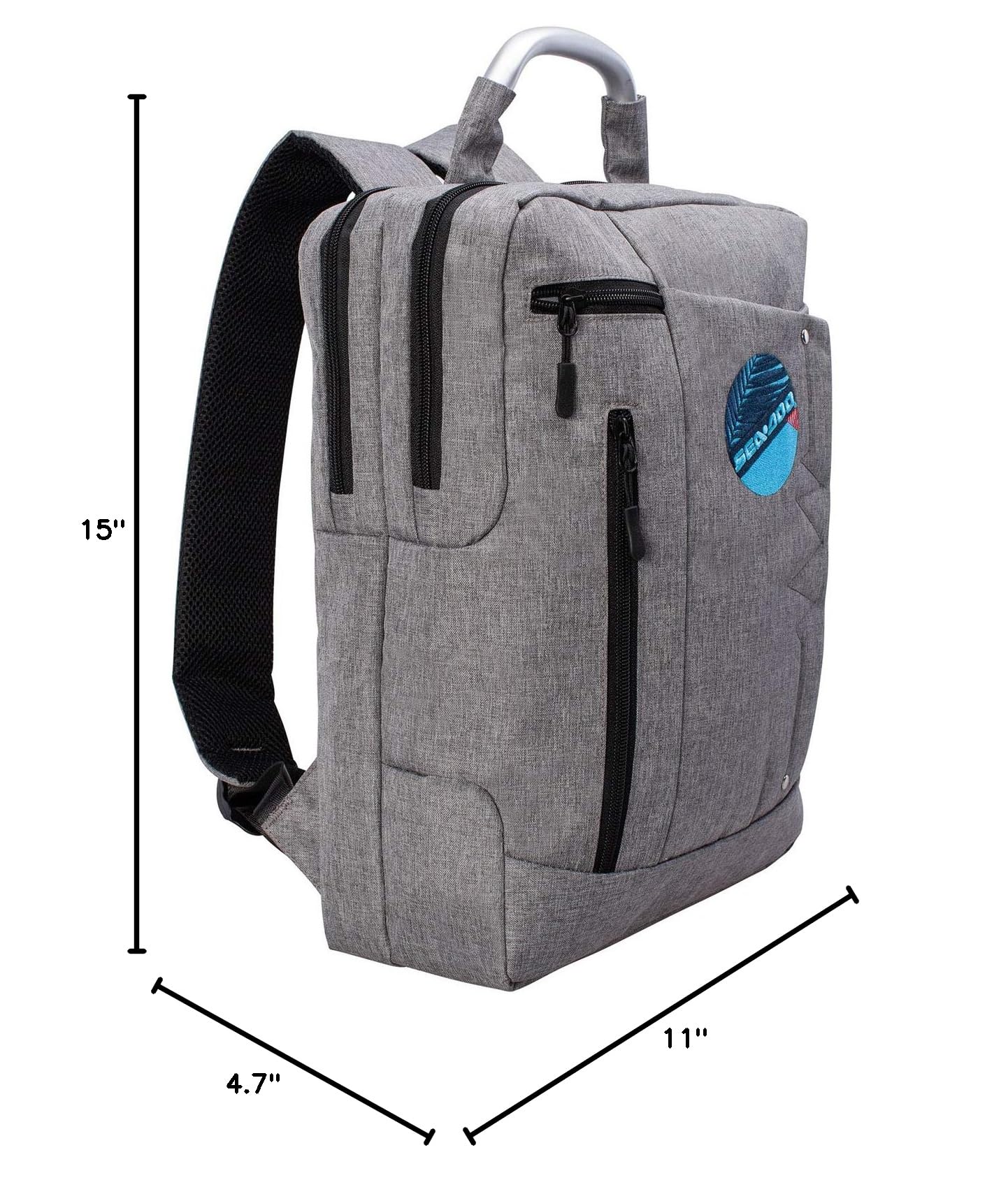 Waterproof Sea-Doo Backpack for 13 Inch Laptop - Lightweight Travel Backpack with USB Charging Port, Anti-Theft Design - Perfect for Commuting, College, Business Trips & Outdoor Adventures