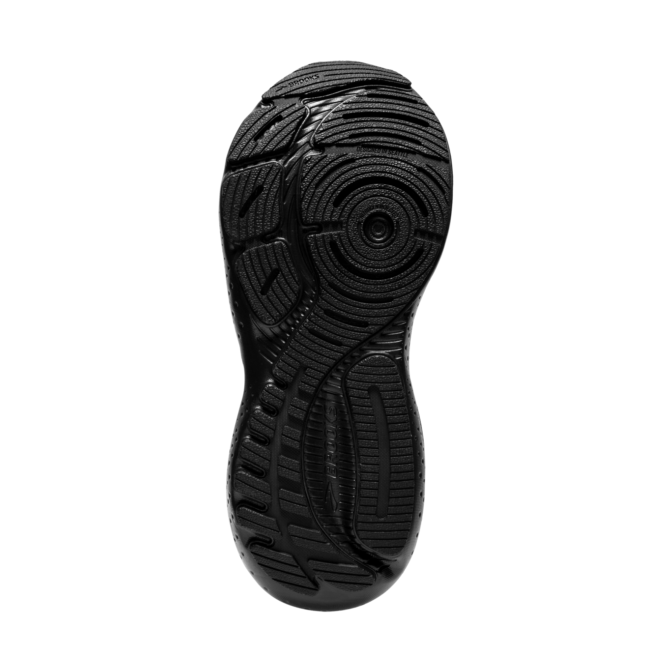 Brooks Glycerin GTS 21 Running Shoes for Men (2E Wide Width) - Black/Grey/White | Cushioned Support for Long Distance Running & Daily Training