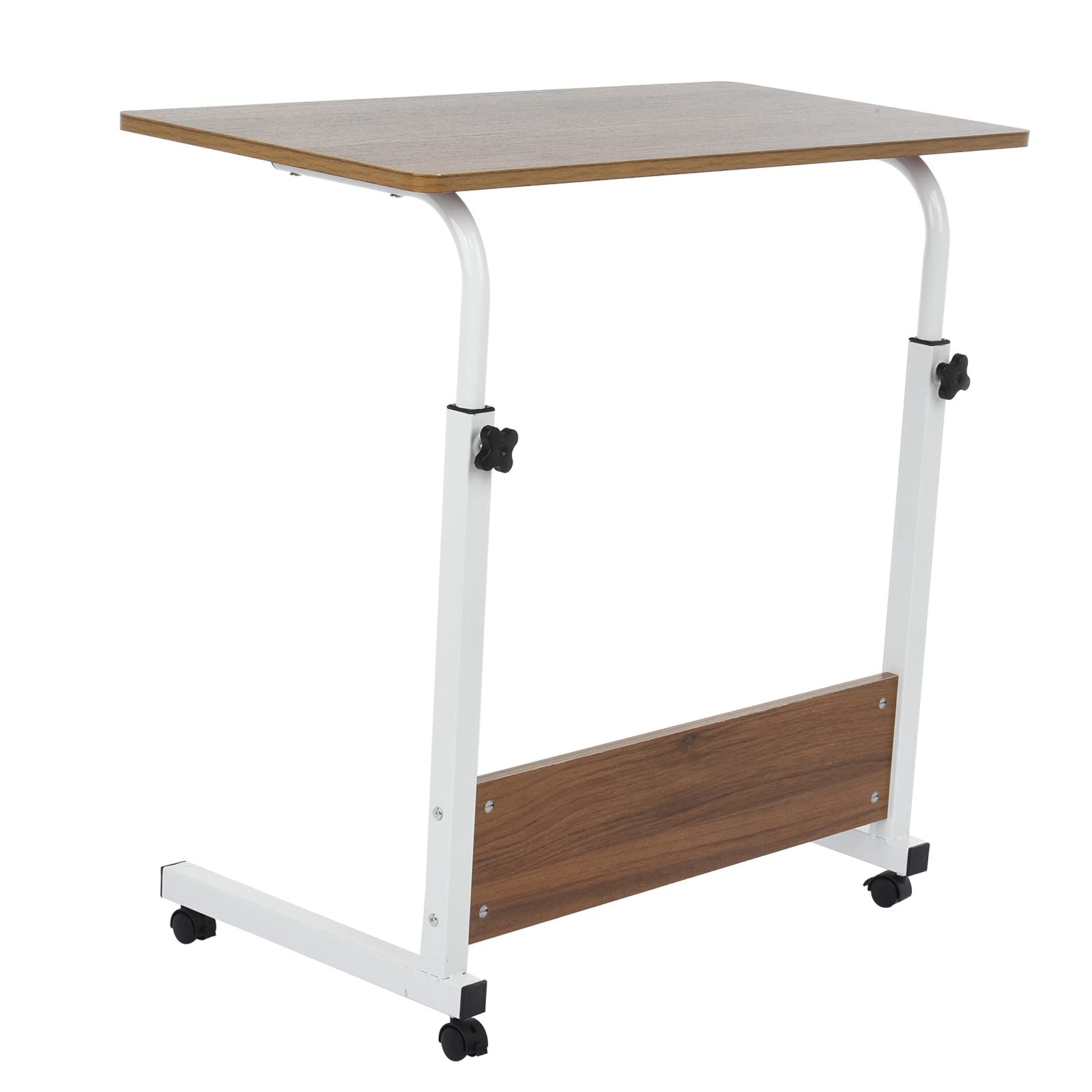 80cm x 40cm Adjustable Height Computer Desk - Black Liftable Mobile Workstation with Storage | Foldable Home Office Desk for Bedroom, Study & Small Spaces | Perfect for Remote Work, Gaming & Study (Khaki)