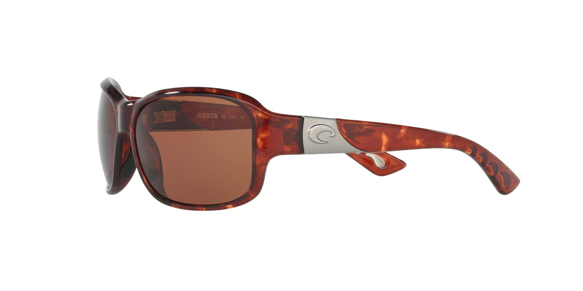 Costa Del Mar Women's Inlet Rectangular Polarized Sunglasses UV Protection - Stylish & Comfortable for Beach, Driving & Outdoor Activities