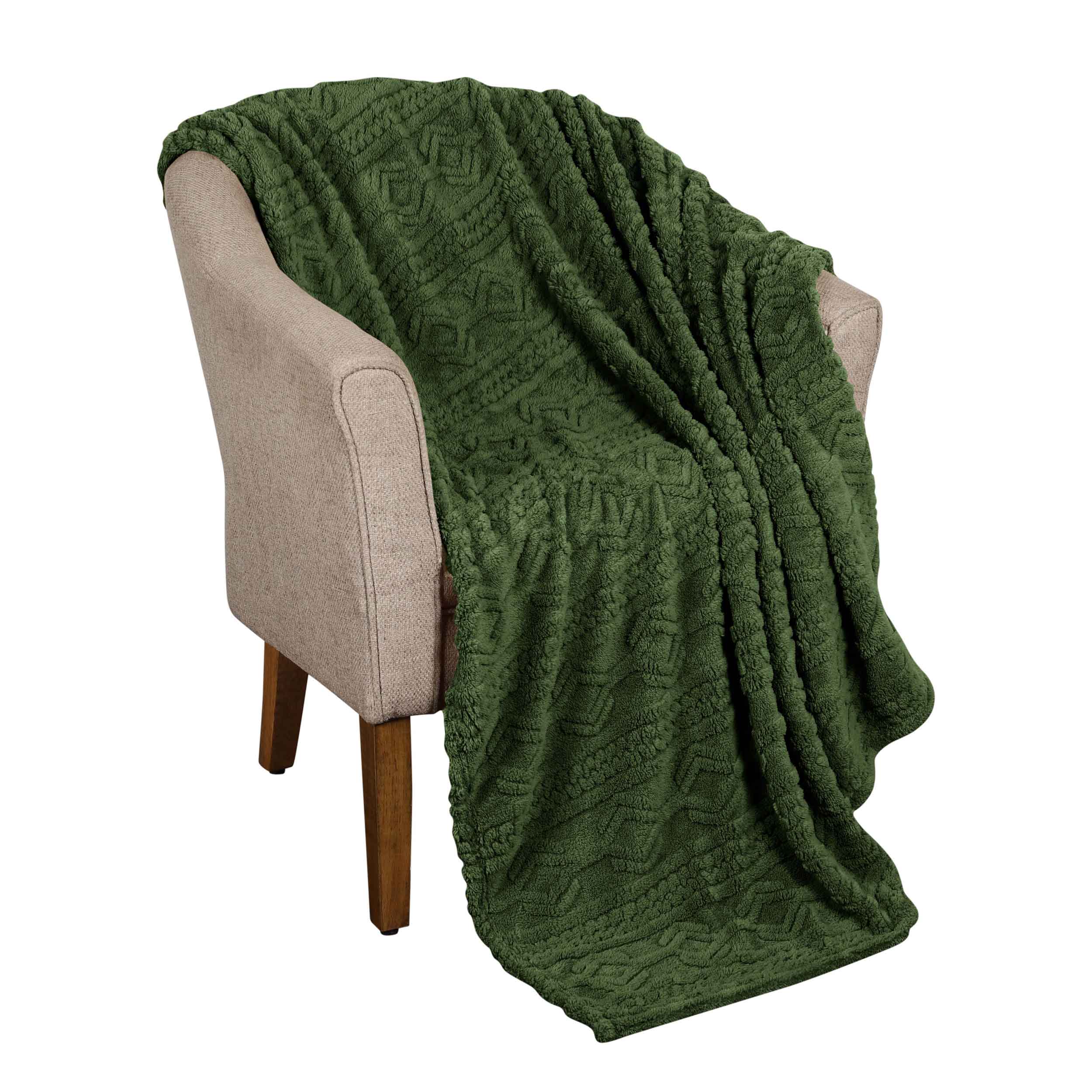 Arctic Boho Jacquard Plush Fleece Blanket - Ultra Soft & Warm Winter Throw for Couch, Bed, Sofa - Perfect for Home Decor, Cozy Nights & Gift Giving