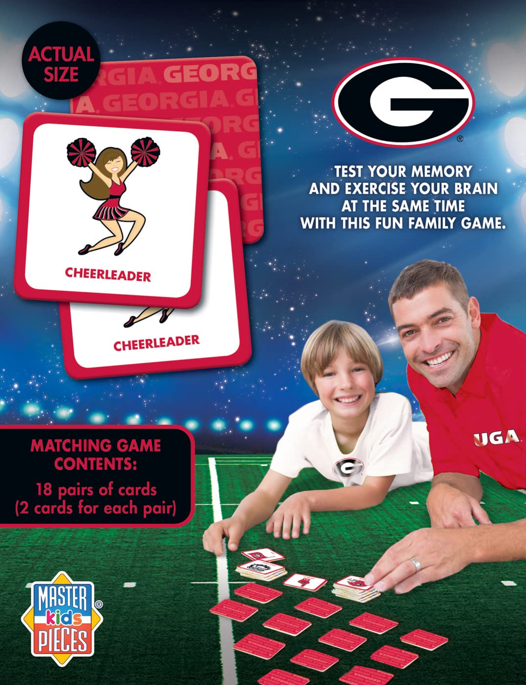 Masterpieces NCAA Unisex Matching Game - College Sports-Themed Puzzle Set for Family Game Nights, Dorm Decor, and Tailgating Fun