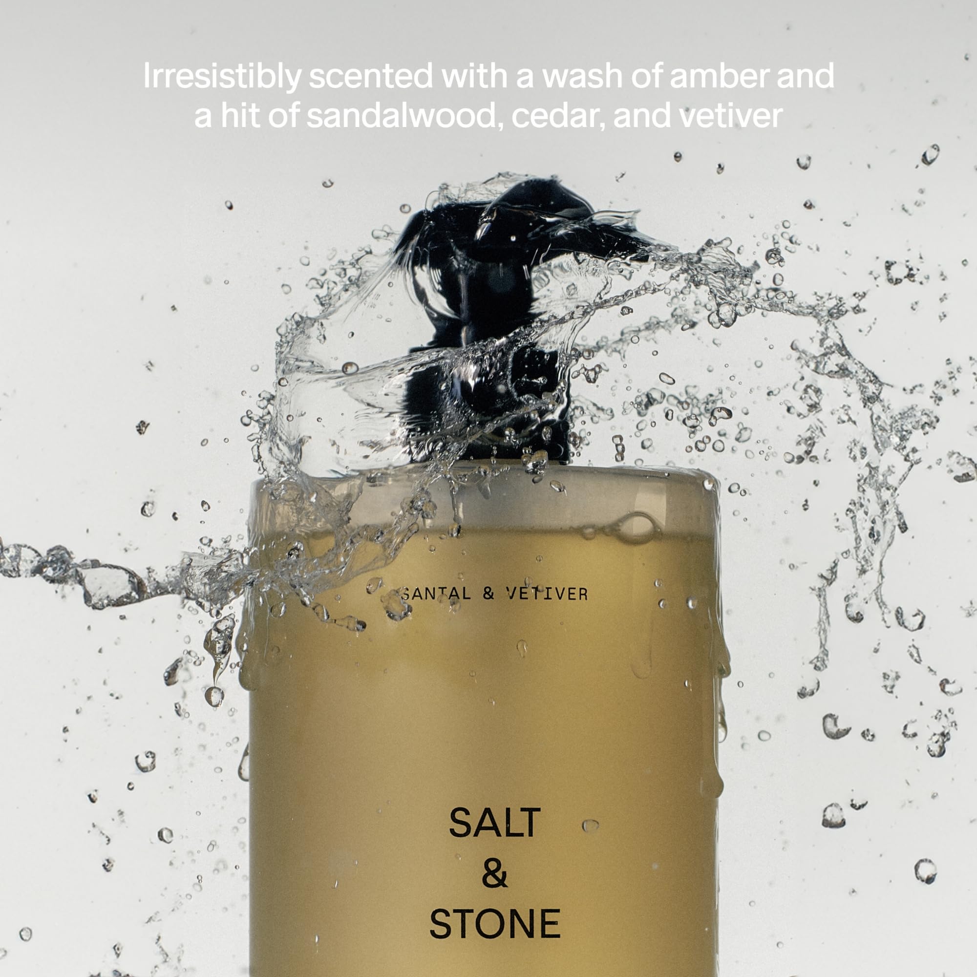 **Salt & Stone Antioxidant-Rich Body Wash Bundle (15.2 Oz Pump Bottle + 32 Oz Refill Pouch) – Santal & Vetiver Scent | Paraben, Sulfate & Phthalate-Free | Hydrating & Nourishing for Dry Skin | Perfect for Daily Shower & Spa-Like Relaxation**