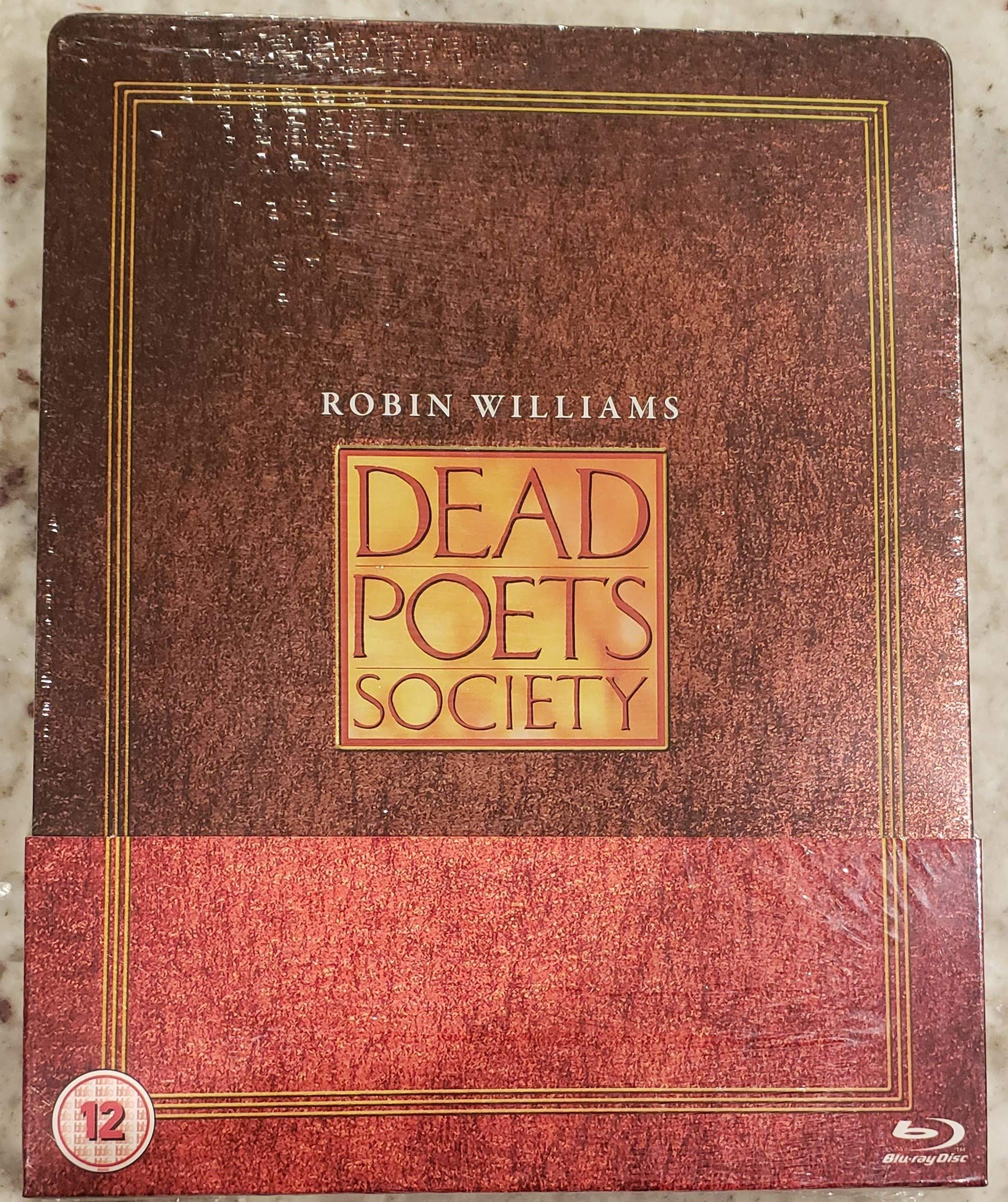 Dead Poets Society Blu-ray Limited Edition Steelbook - Region-Free Import - Perfect for Movie Collectors & Inspirational Film Lovers