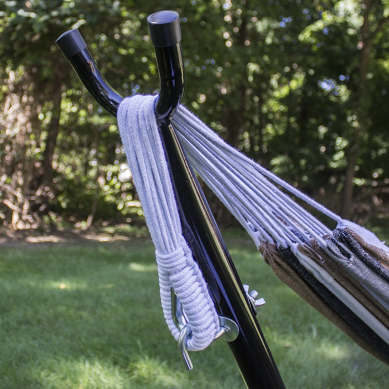 Sorbus 2-Person Premium Cotton Blend Hammock with Steel Stand - 60