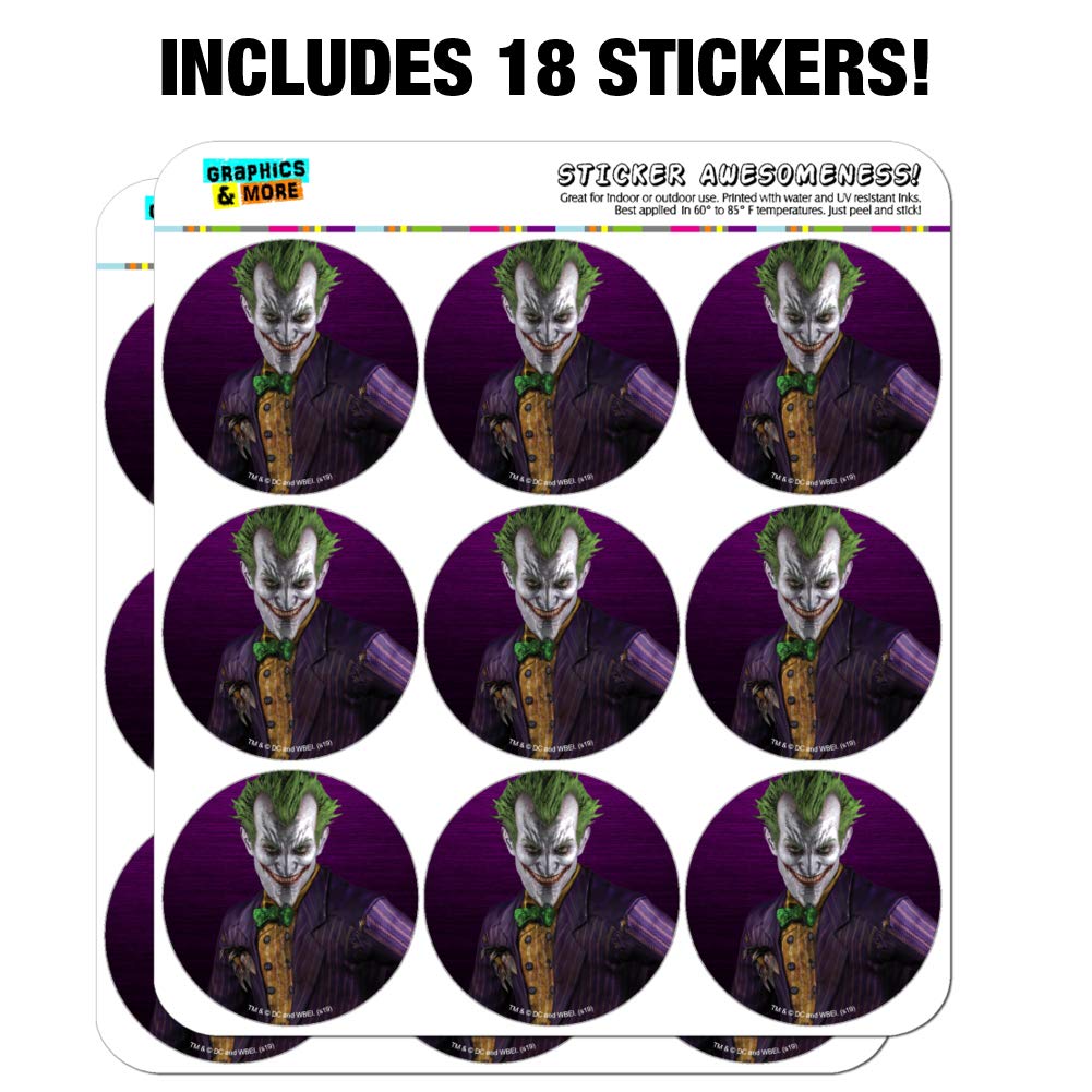 Batman Arkham Asylum Video Game Joker Stickers Set - 50pcs Planner Calendar Scrapbooking Decorative Stickers for Journaling, DIY Crafts, Bullet Journal, Gift Wrapping