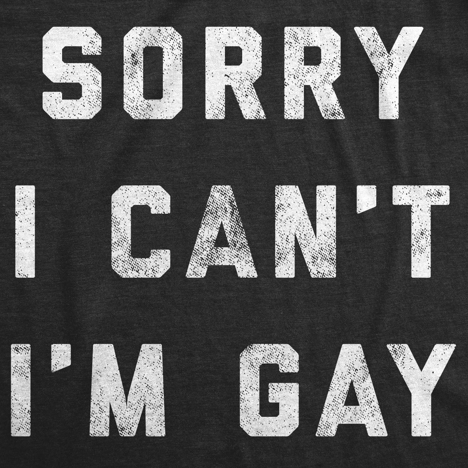 Funny LGBT Pride T-Shirt for Men - 'Sorry I Can't I'm Gay' Novelty Tee - Black - Perfect for Pride Parades, LGBTQ Events & Casual Wear