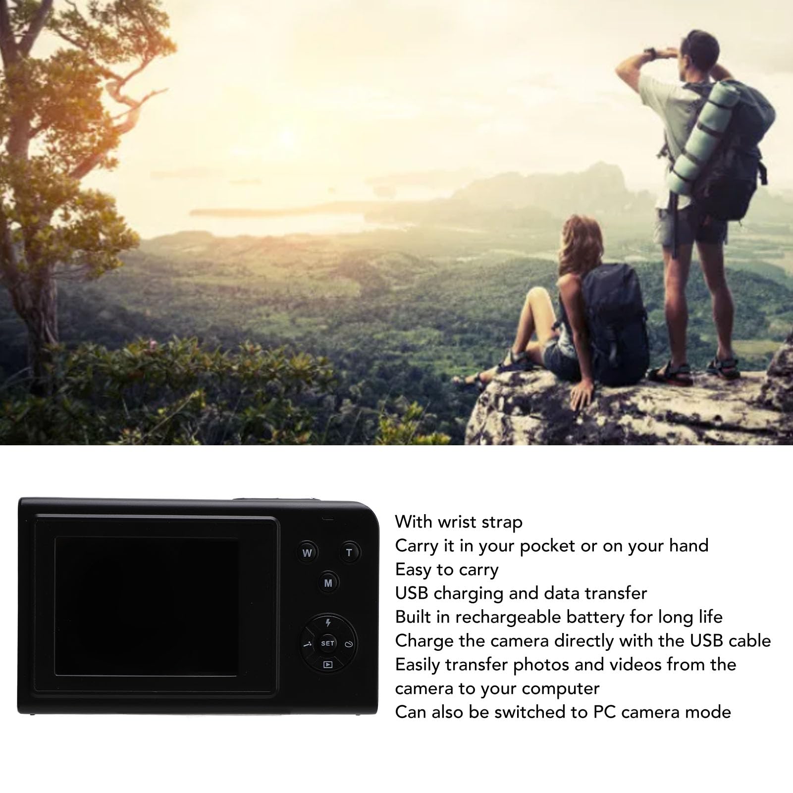 4K 56MP Digital Camera with 16x Zoom | Vlogging Camera for YouTube | Compact Travel Camera with Fill Light | Perfect for Beginners, Teens & Adults (Black) | Great for Travel Vlogging, Family Events & Outdoor Adventures