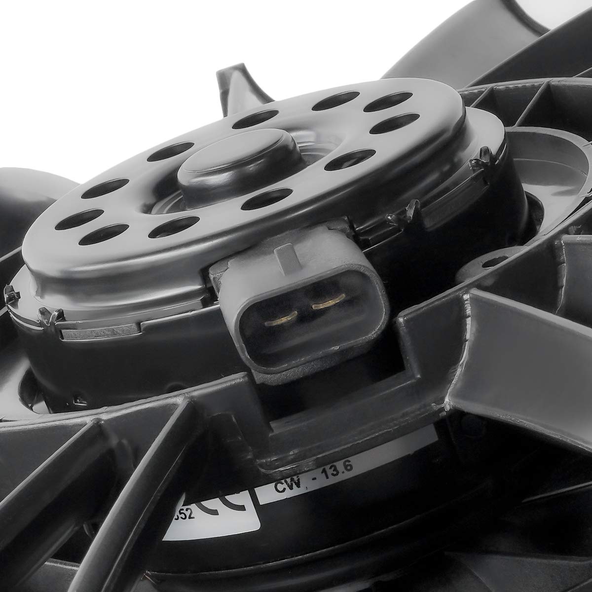 DNA MOTORING OEM-RF-0047 High Performance Radiator Cooling Fan Assembly - Direct Replacement for 2007-2011 Jeep Wrangler 3.8L - Improved Cooling Efficiency & Factory Fit - Perfect for Off-Roading & Hot Weather Driving