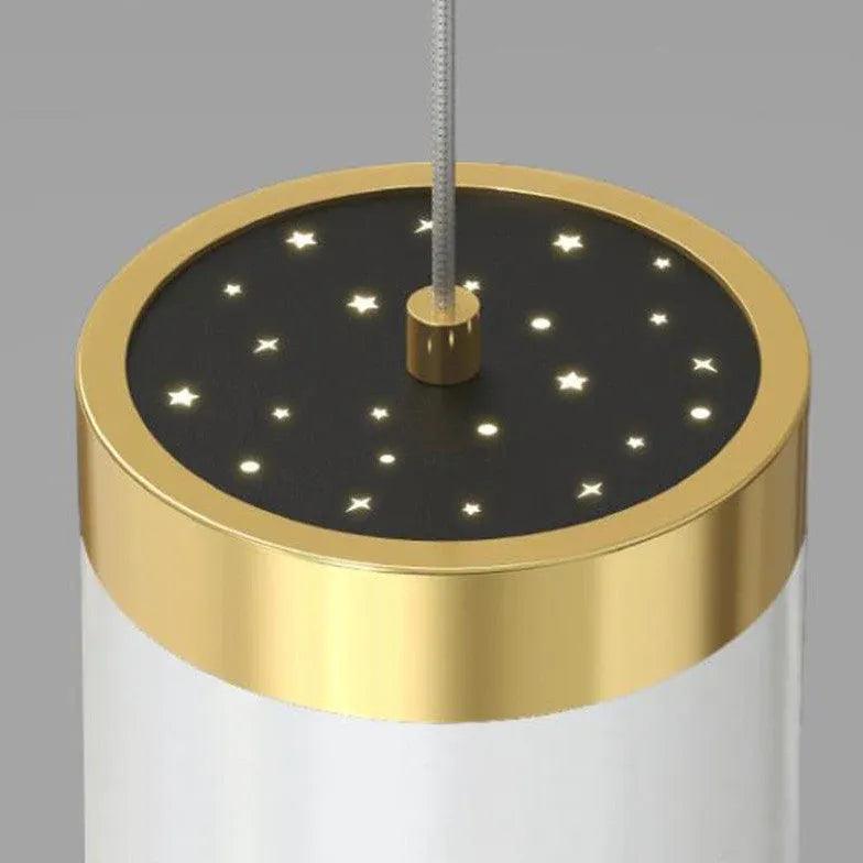 Modern LED Pendant Light for Dining Room - Adjustable Dimmable Ceiling Fixture with Night Sky Atmosphere, Perfect for Kitchen Island, Restaurant, Cafe & Home Decor